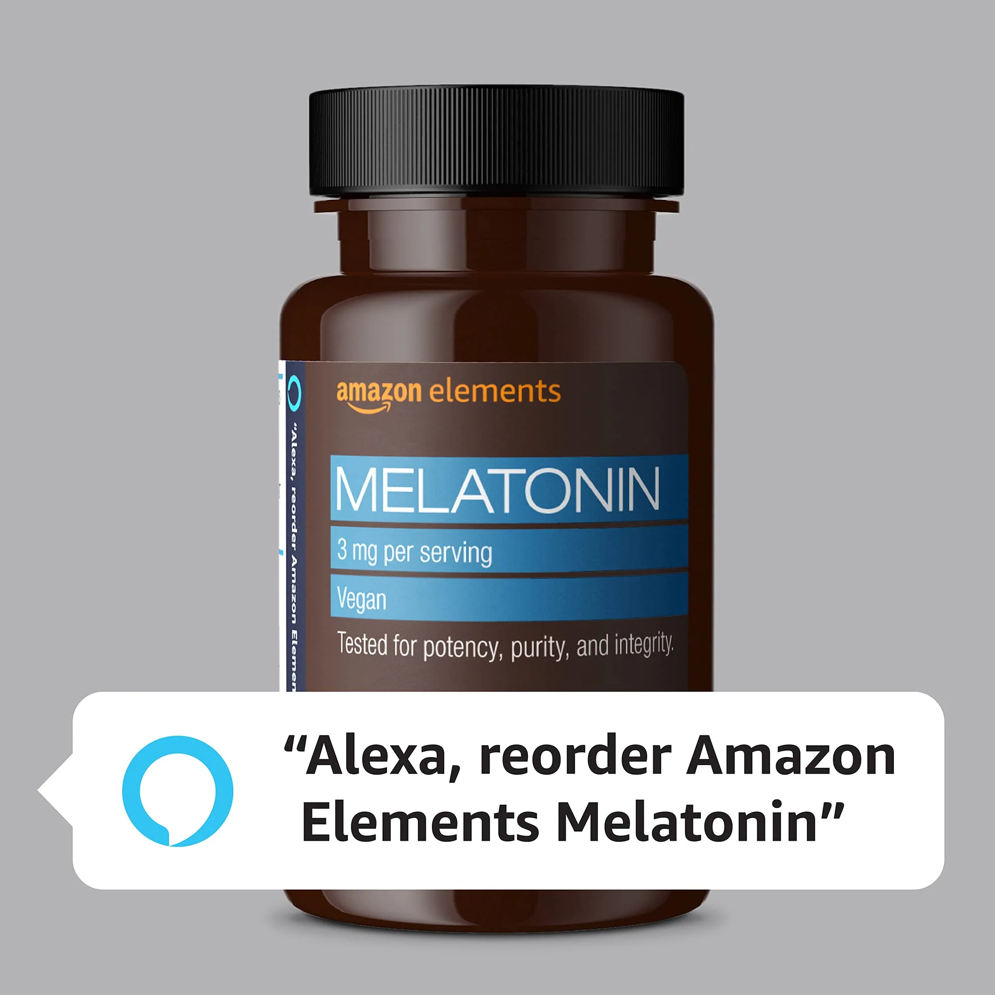 Amazon Elements Melatonin 3mg, Helps with Occasional sleeplessness, Vegan, Unflavored,8 Month Supply (Packaging May Vary) 260 Tablets, (Pack of 3) - Image 4