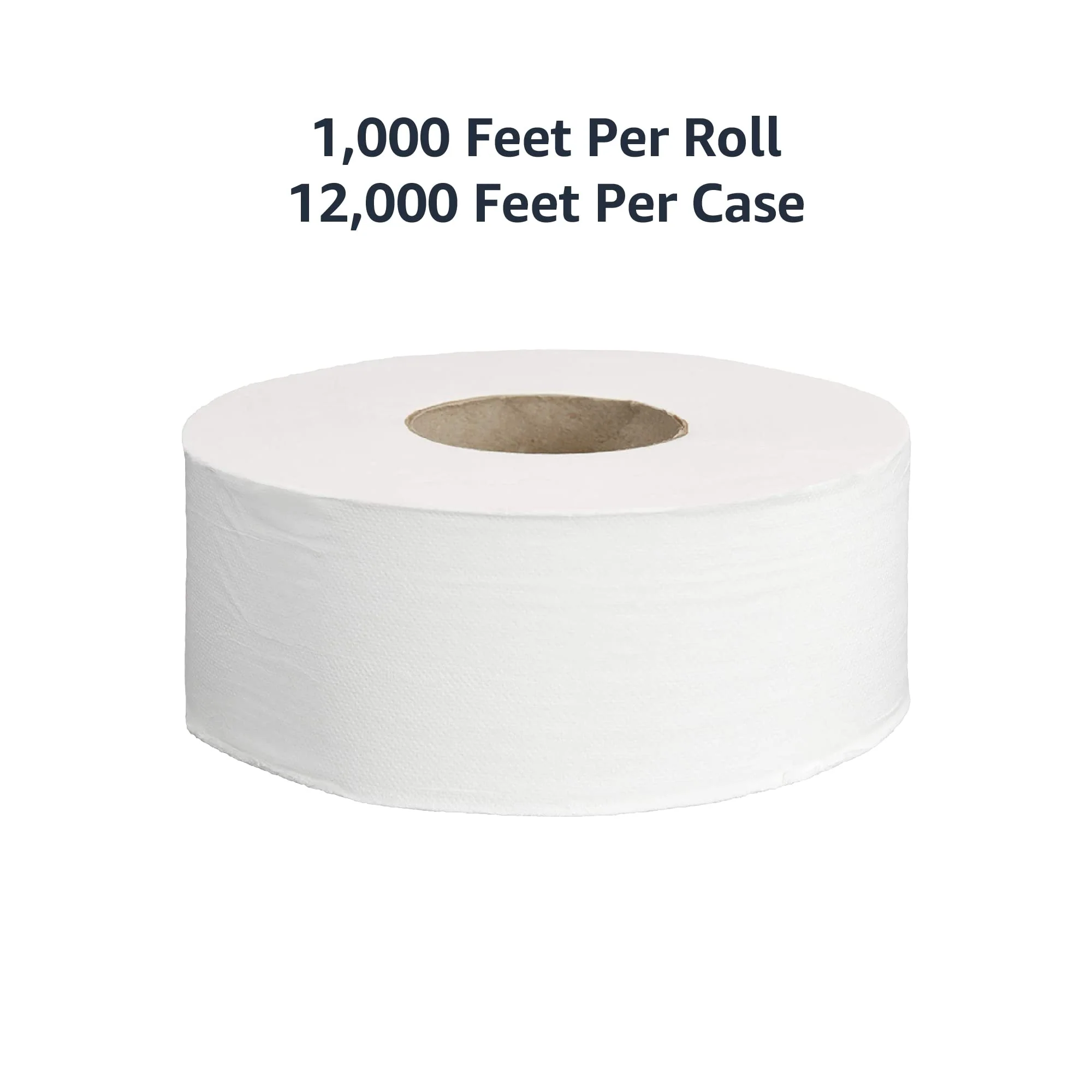AmazonCommercial 2-Ply White Jumbo Roll Toilet Paper, 9 in, Septic Safe, Compatible with Universal Dispensers, FSC Certified, 1000 Feet Per Roll (Pack of 12) - Image 6