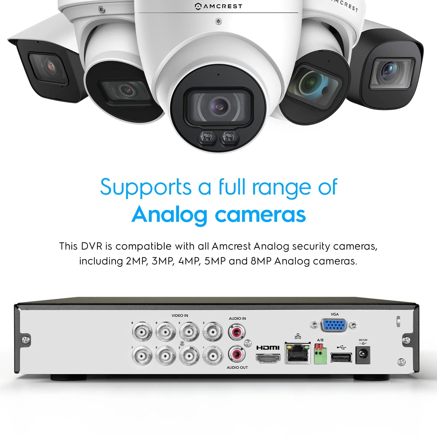 Amcrest 5MP UltraHD 8 Channel DVR Security Camera System Recorder, 5MP DVR for Analog Cameras, Remote Smartphone Access, Pre-Installed 4TB Hard Drive (AMDV5M8-4TB) - Image 6