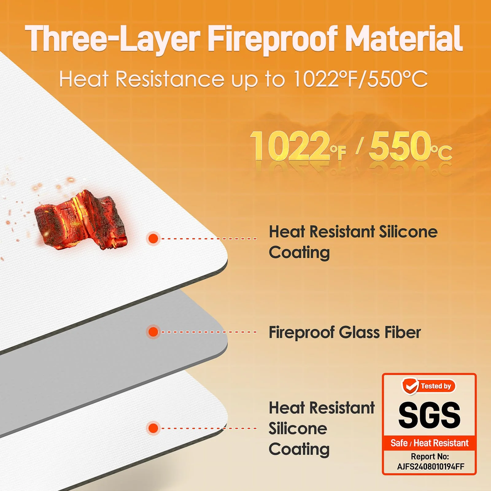 Amerbro Heat Resistant Mats for Countertop - Fireproof 15x18 in Heat Resistant Mats for Air Fryer - Kitchen Countertop Protector Hot Pad for Air Fryer, Coffee Maker, Stand Mixer, Oven 2PCS - White - Image 5