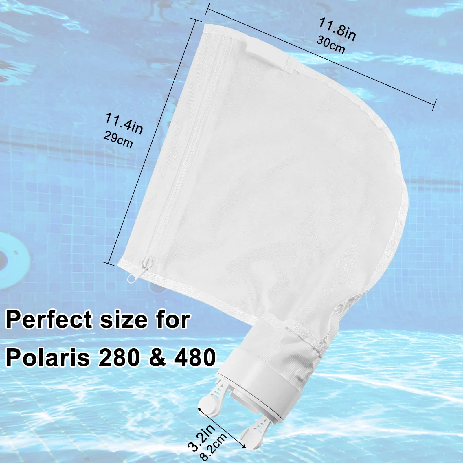 AMI PARTS 3 Pack Pool Cleaner Bags with Zipper, Universal Replacement Leaf Bags Fits for Po.laris 280 480 K13 K16 - Image 3