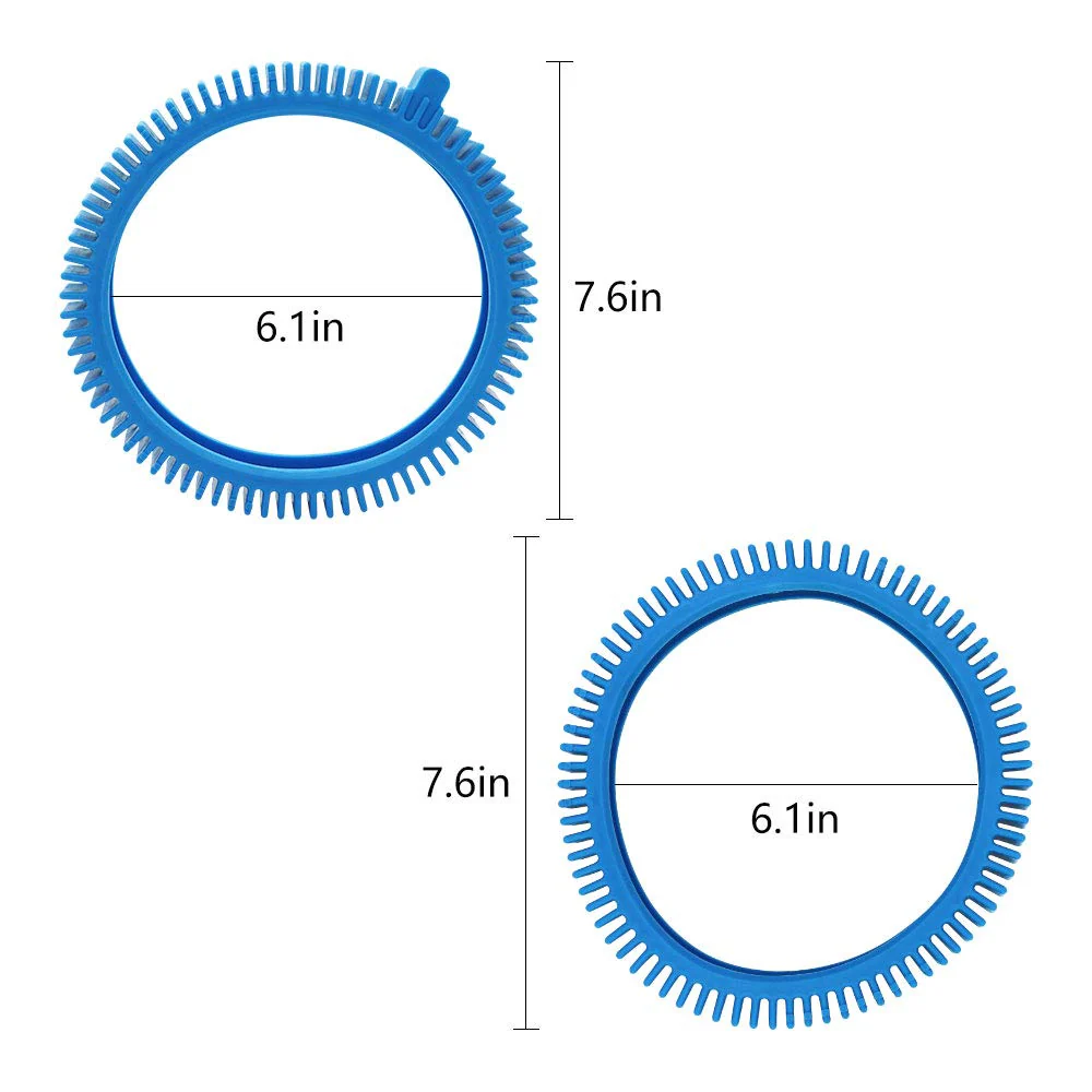 AMI PARTS 896584000-143 Blue Front Tires Kit with Super Hump& 896584000-082 Blue Standard Back Tire Replacement Part for Pool Cleaners(Pack of 2 Each) - Image 3