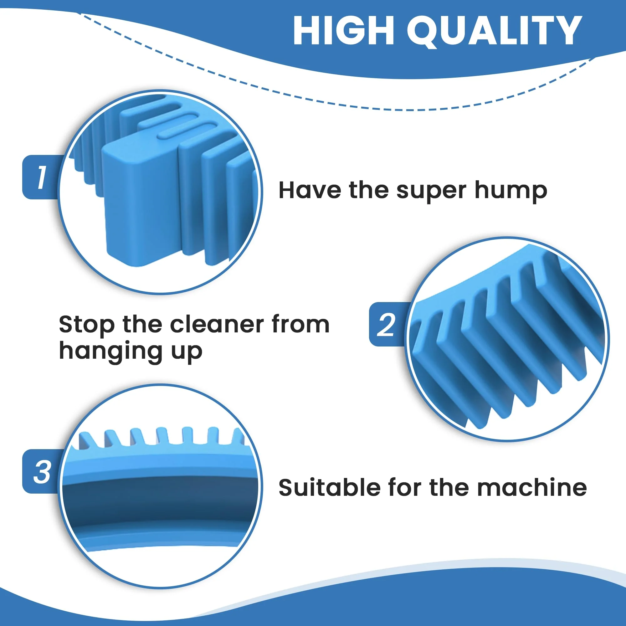 AMI PARTS 896584000-143 Pool Cleaner Front Tire with Humps for Concrete Pools Fits for Poolvergnuegen Cleaners 4 Pack - Image 6