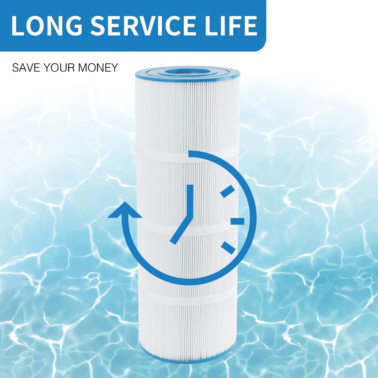AmiBron C-7470 Pool Filter Cartridge Replaces Pentair CCP320,Pleatco PCC80-PAK4 PCC80,Clean and Clear Plus 320,Filbur FC-1976,R173573,178580, L:20" xOD:7", 4X80 sq.ft. 4 Pack - Image 3