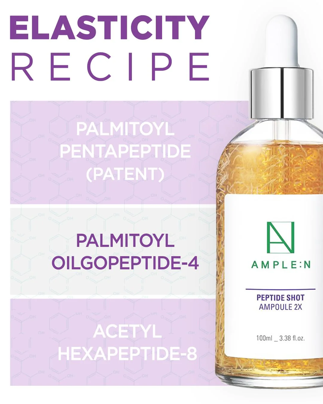 AMPLE:N Peptide Shot 2X Ampoule – Intensive Age Defying Concentrate Face Serum with Peptide Threads – Erasing Wrinkles and Improve Firmness – Lifting Sagging Skin – Plump, Repairs Skin, 3.38 fl.oz. - Image 6