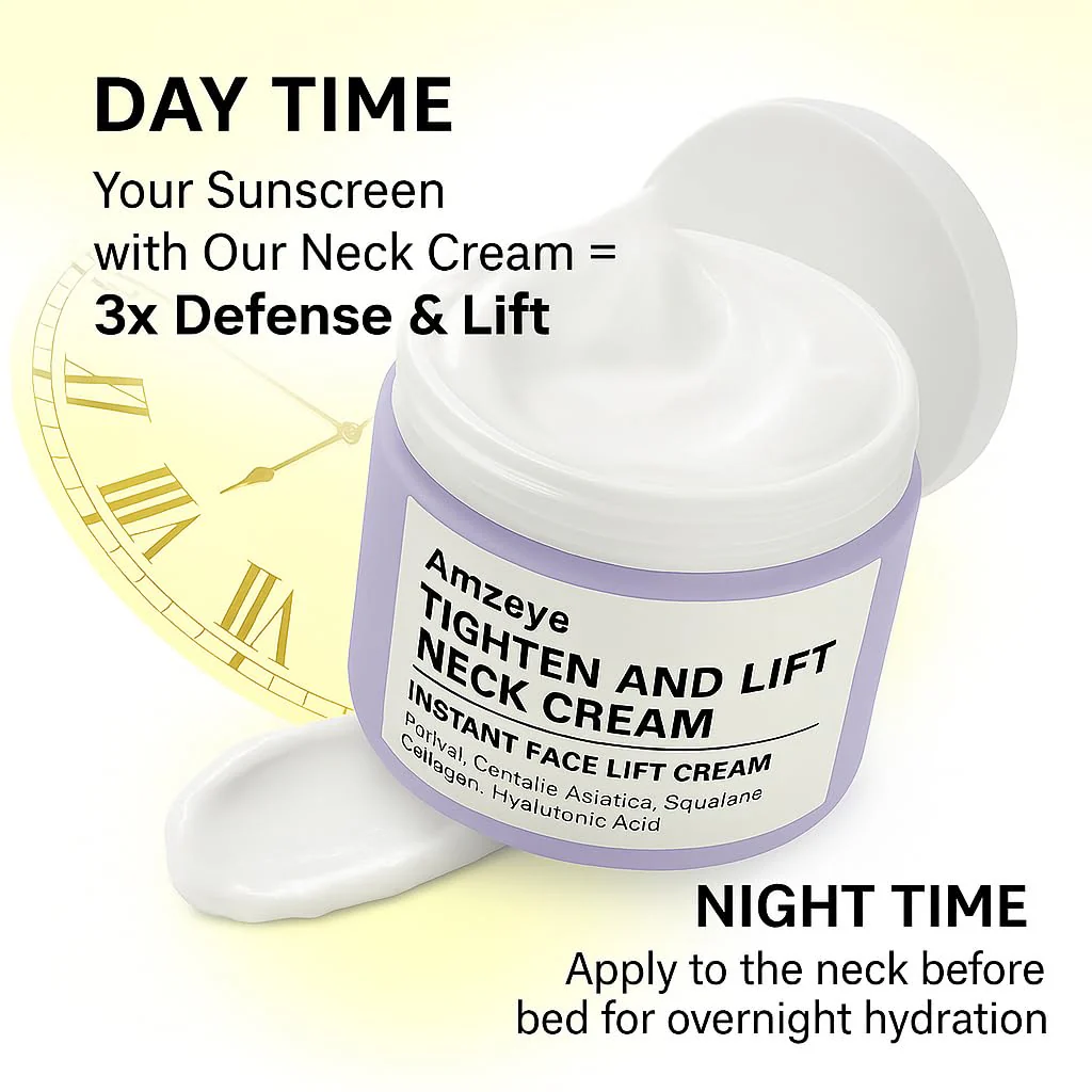 AMZEYE Tighten and Lift Neck Cream, Instant Face Lift Cream, 1.7 fl oz, Firming Fine lines, Loose & Sagging On Face, Decollete & Other Skin Areas - Image 6