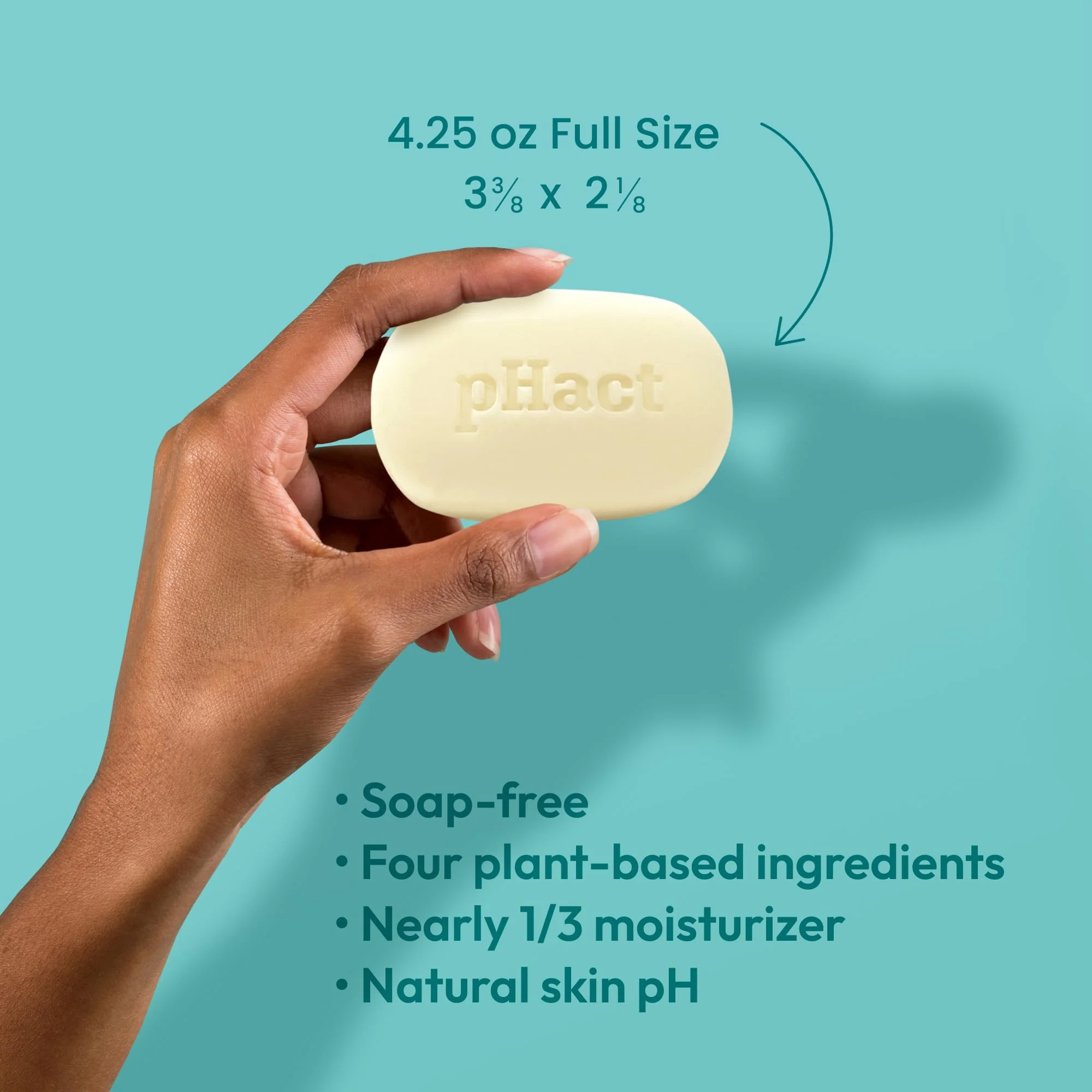 ANDREW LESSMAN pHact Moisture-Rich, Soap-Free Cleansing Bar. Natural Skin pH. Fragrance-Free. All Skin Types - Even Sensitive Skin. Hypoallergenic. Dermatologist Tested. 3 Pack 4.25 oz each - Image 4