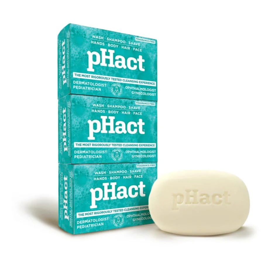 ANDREW LESSMAN pHact Moisture-Rich, Soap-Free Cleansing Bar. Natural Skin pH. Fragrance-Free. All Skin Types - Even Sensitive Skin. Hypoallergenic. Dermatologist Tested. 3 Pack 4.25 oz each - Image 8