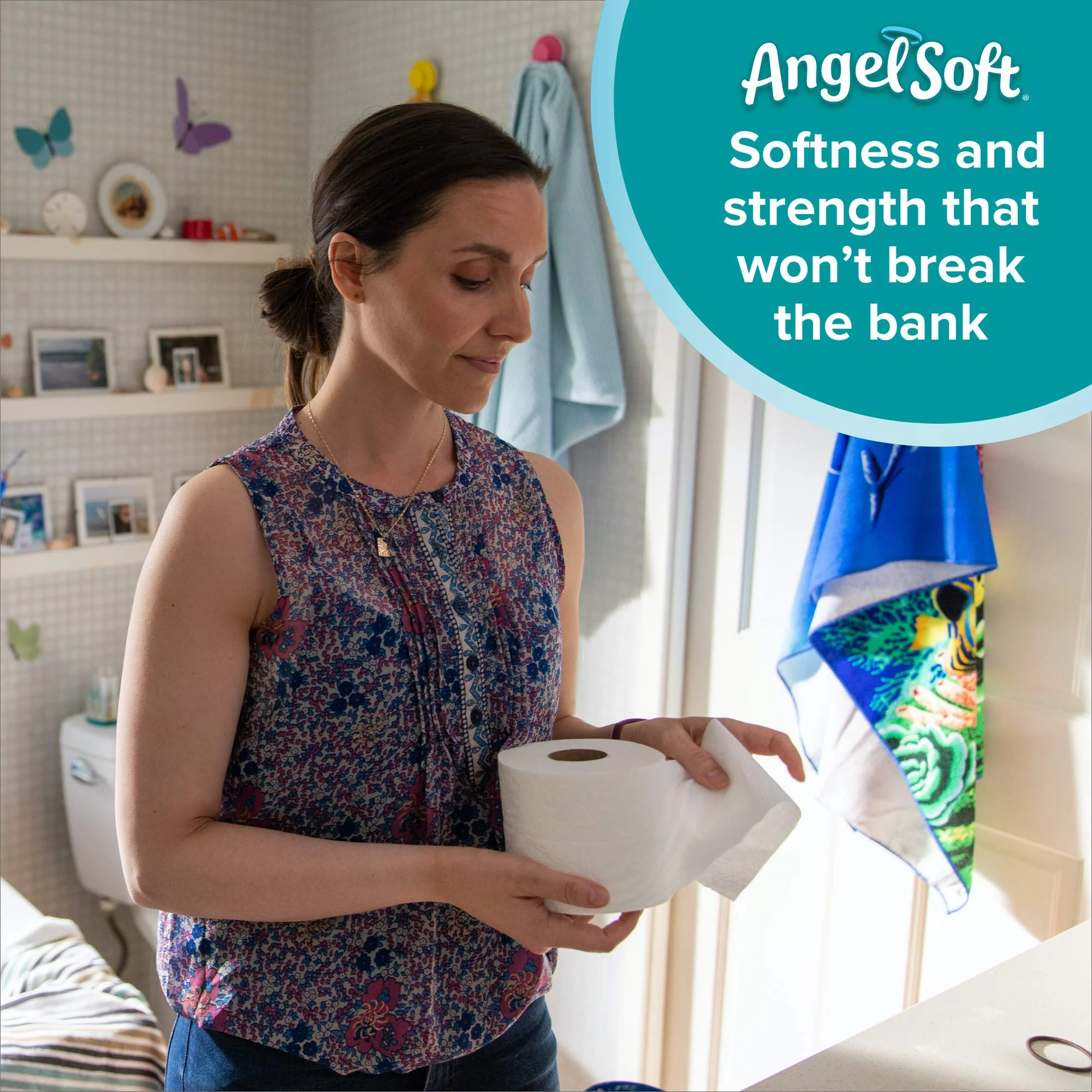 Angel Soft® Toilet Paper, 2-Ply Bath Tissue, 9 Rolls (pack of 4) - Image 3