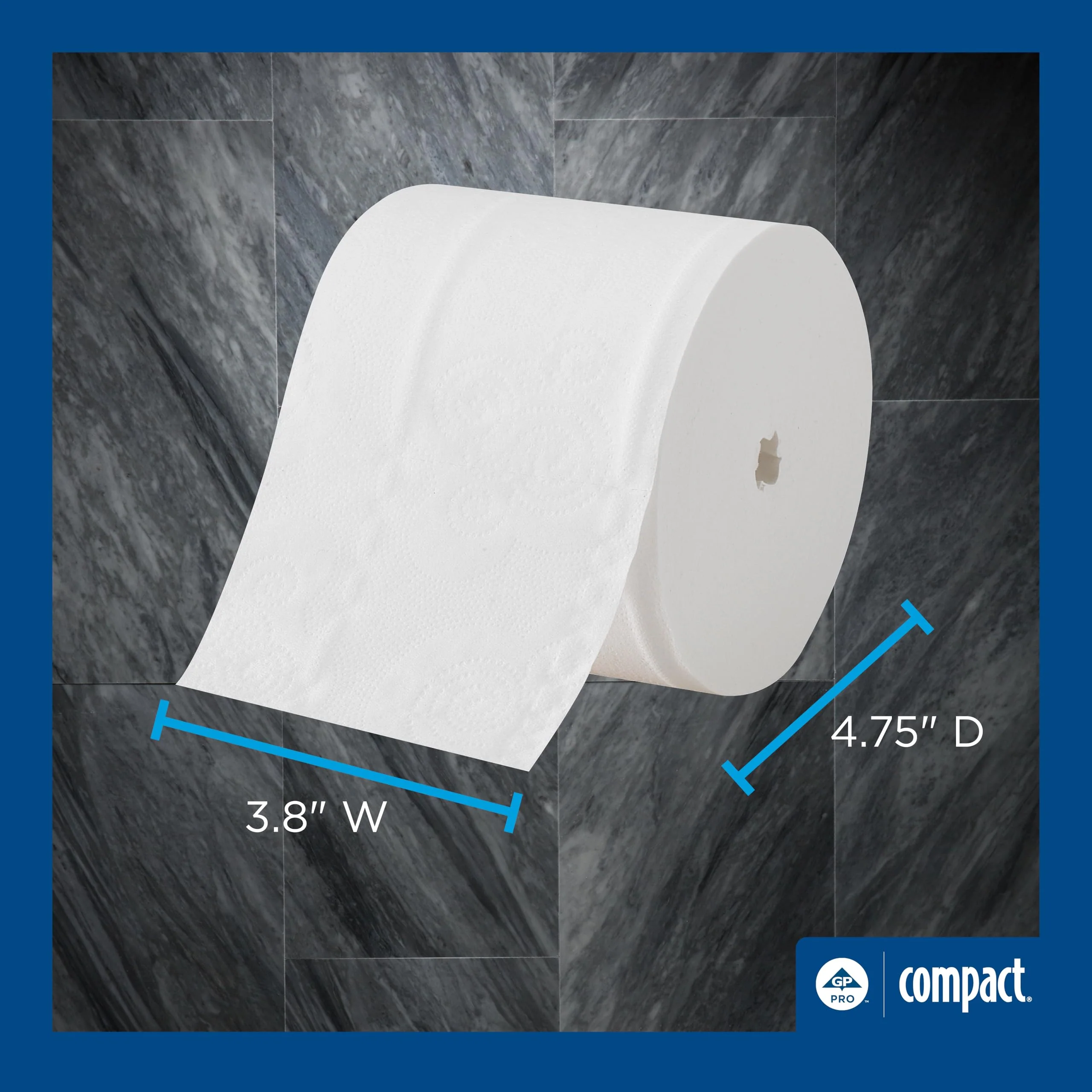 Angel Soft Professional Series Compact Premium Embossed Coreless 2-Ply High-Capacity Toilet Paper by GP PRO, White, 19371, 750 Sheets Per Roll, 36 Rolls Per Case - Image 11