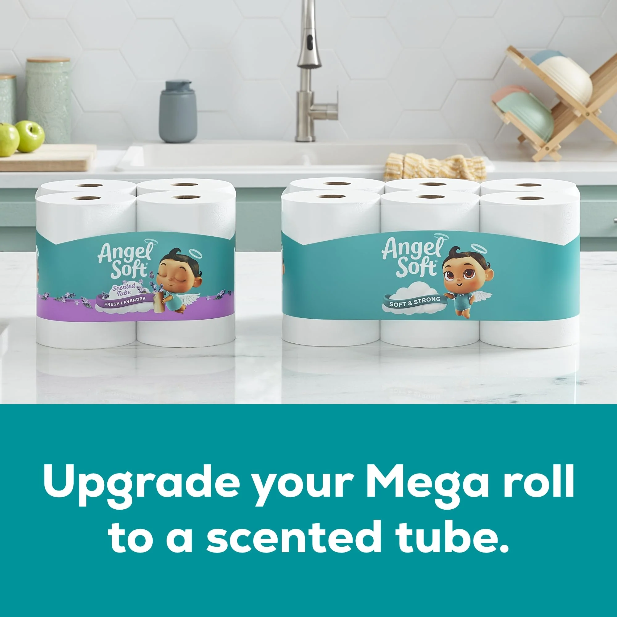 Angel Soft Toilet Paper, 48 Mega Rolls = 192 Regular Rolls, Soft and Strong Toilet Tissue - Image 4