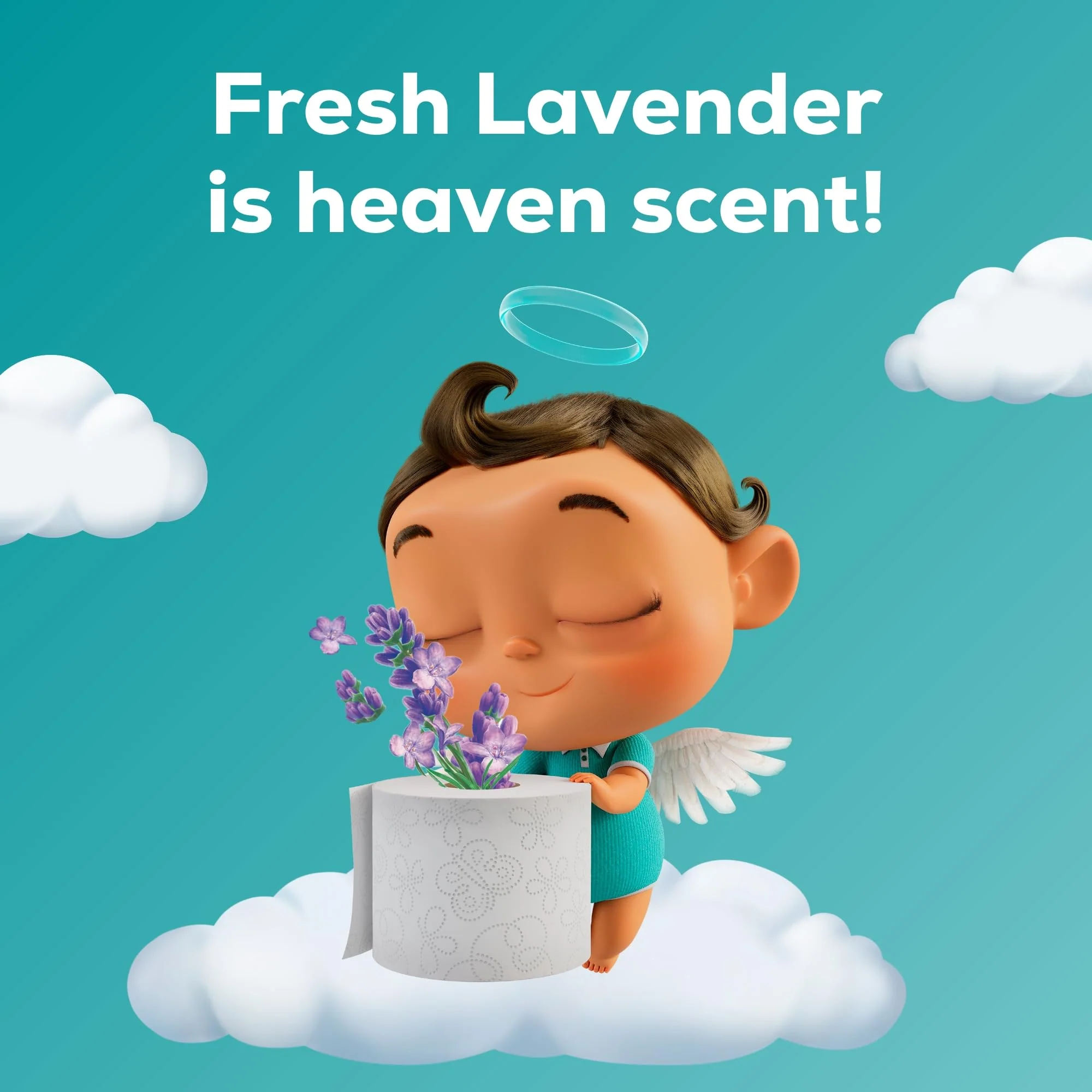 Angel Soft Toilet Paper with Fresh Lavender Scented Tube, 48 Mega Rolls = 192 Regular Rolls, Soft and Strong Toilet Tissue - Image 6