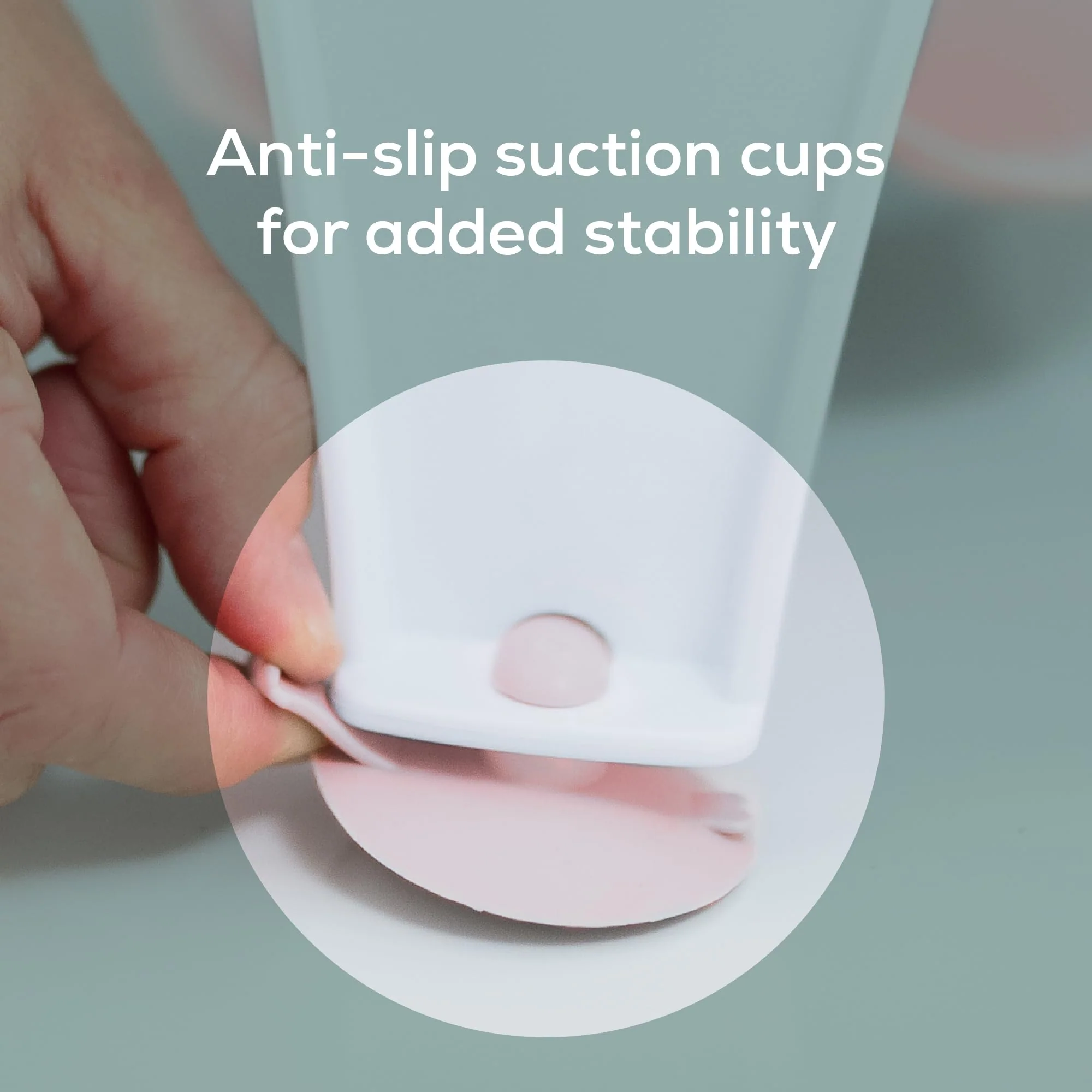 Angelcare - Baby Bath Seat - Soft Touch Support - Water Level Indicator - Fixation by Suction Cups - Pink - Image 5
