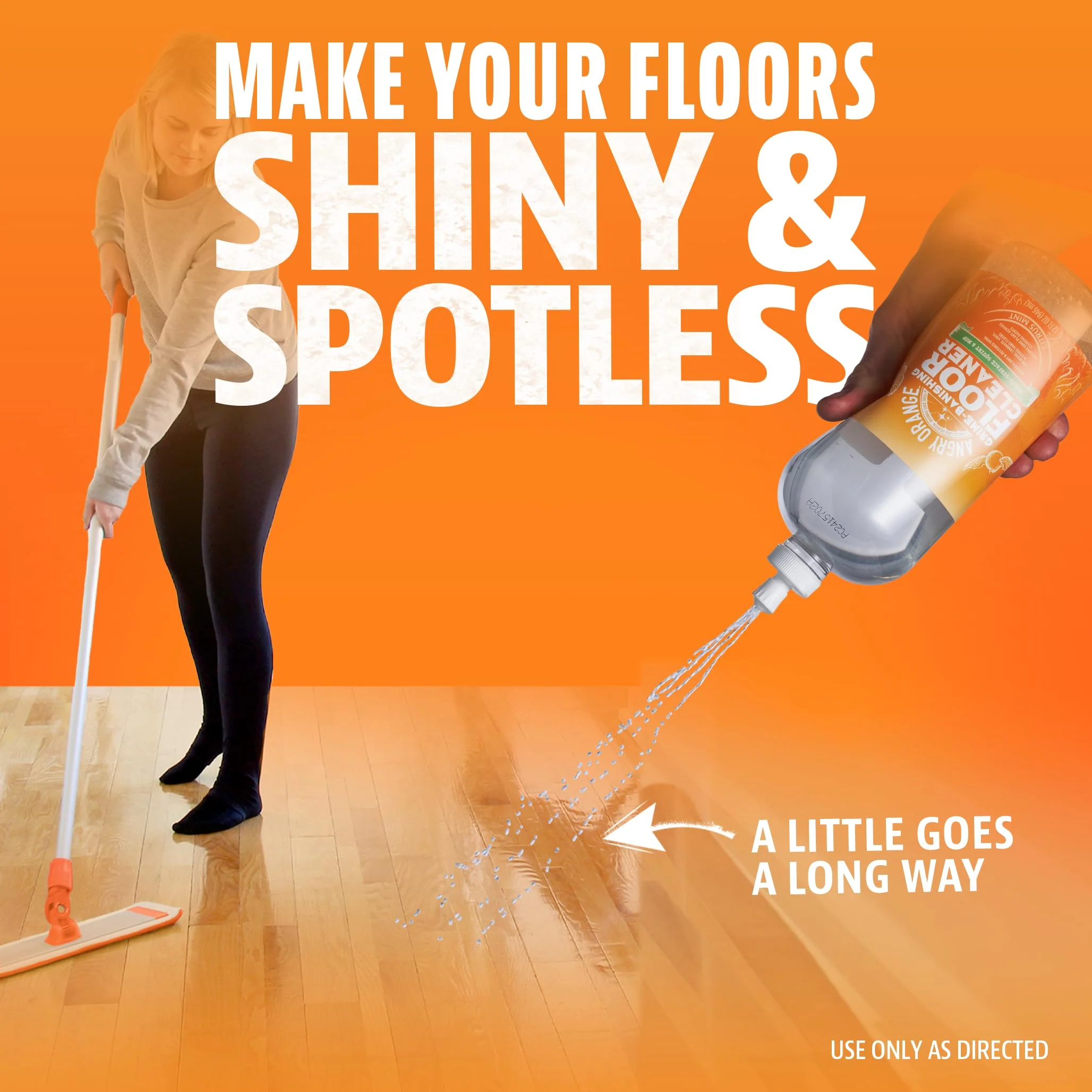 ANGRY ORANGE Spray and Go Floor Cleaner - Citrus Mint - 32 oz - Value 2 Pack - Image 6