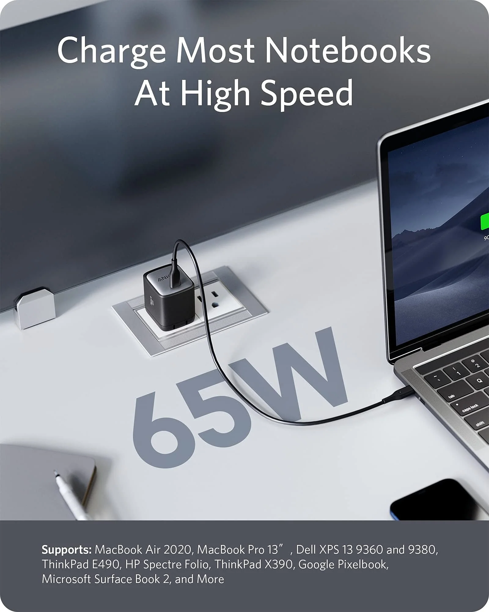Anker Nano USB C Charger,65W GaN II PPS Fast Compact Foldable Charger for MacBook Pro, Galaxy, Dell, iPhone 17/16, iPad Pro, and More - Image 4