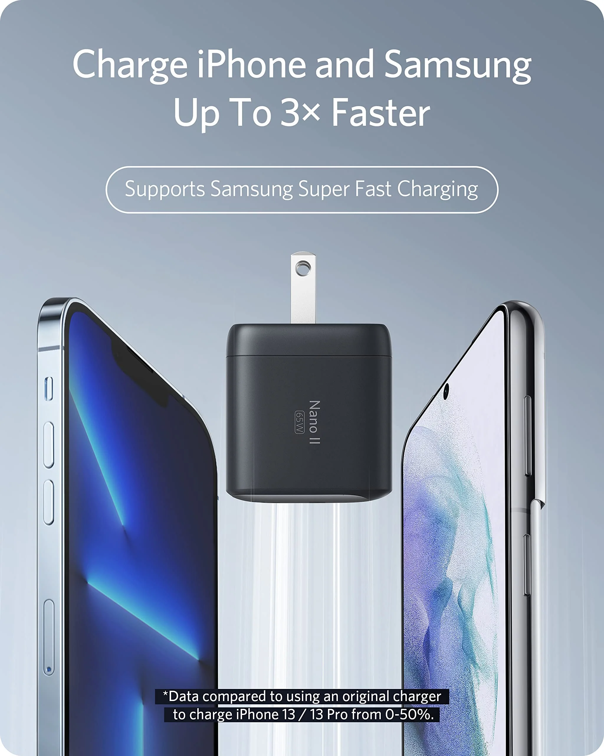 Anker Nano USB C Charger,65W GaN II PPS Fast Compact Foldable Charger for MacBook Pro, Galaxy, Dell, iPhone 17/16, iPad Pro, and More - Image 6