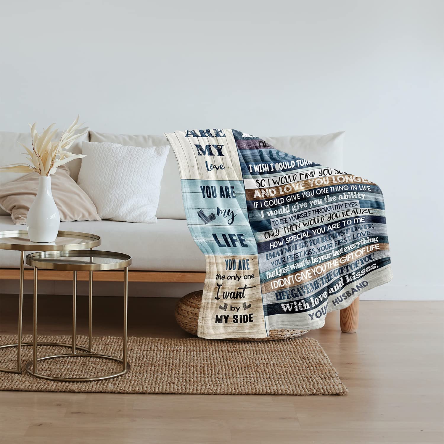 Anniversary Romantic Gift for Wife, Ultra-Soft Micro Fleece Sherpa Throw Blanket, Christmas Day Gifts for Her, Wife Birthday Gifts from Husband, for Bedding Sofa and Travel - Image 5