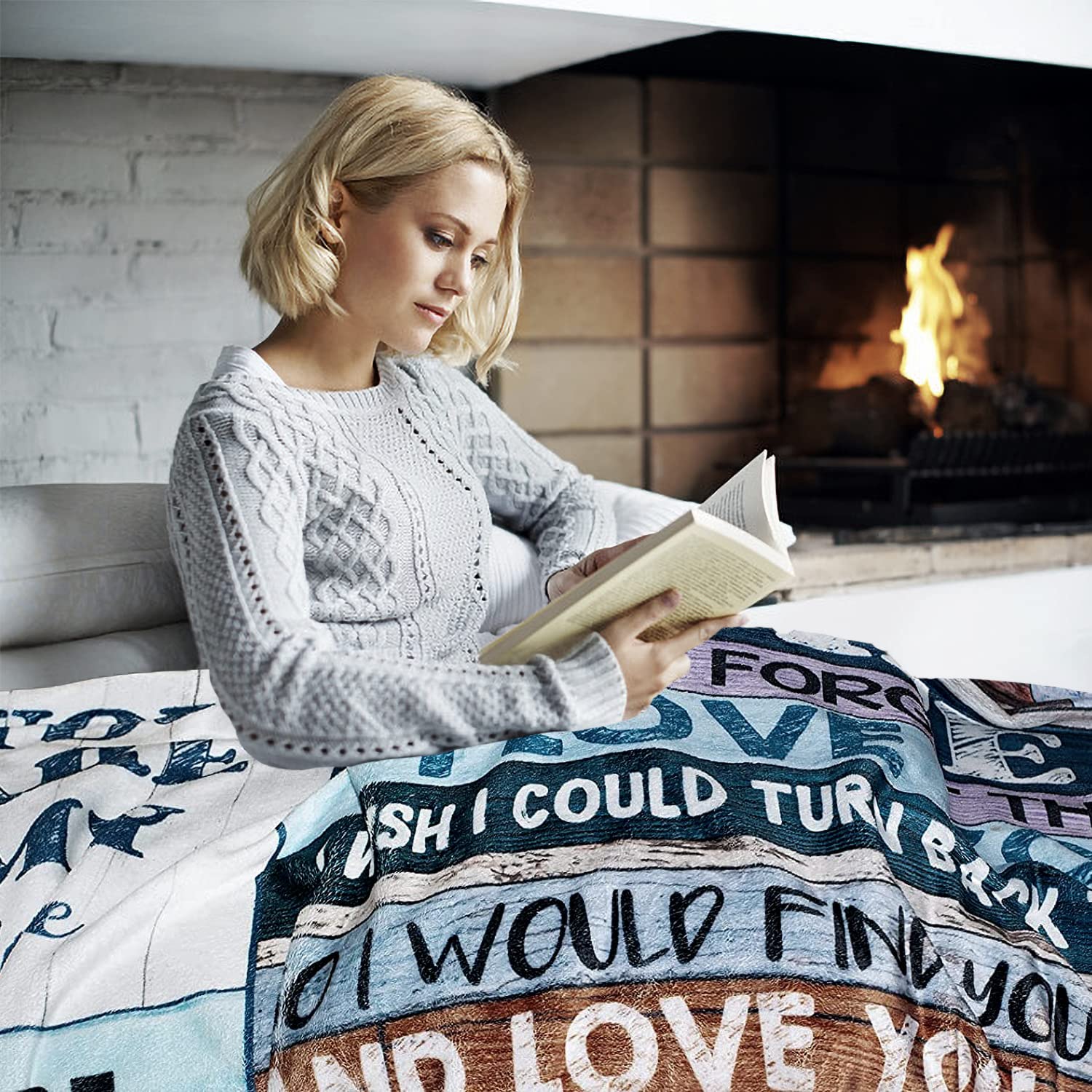 Anniversary Romantic Gift for Wife, Ultra-Soft Micro Fleece Sherpa Throw Blanket, Christmas Day Gifts for Her, Wife Birthday Gifts from Husband, for Bedding Sofa and Travel - Image 7