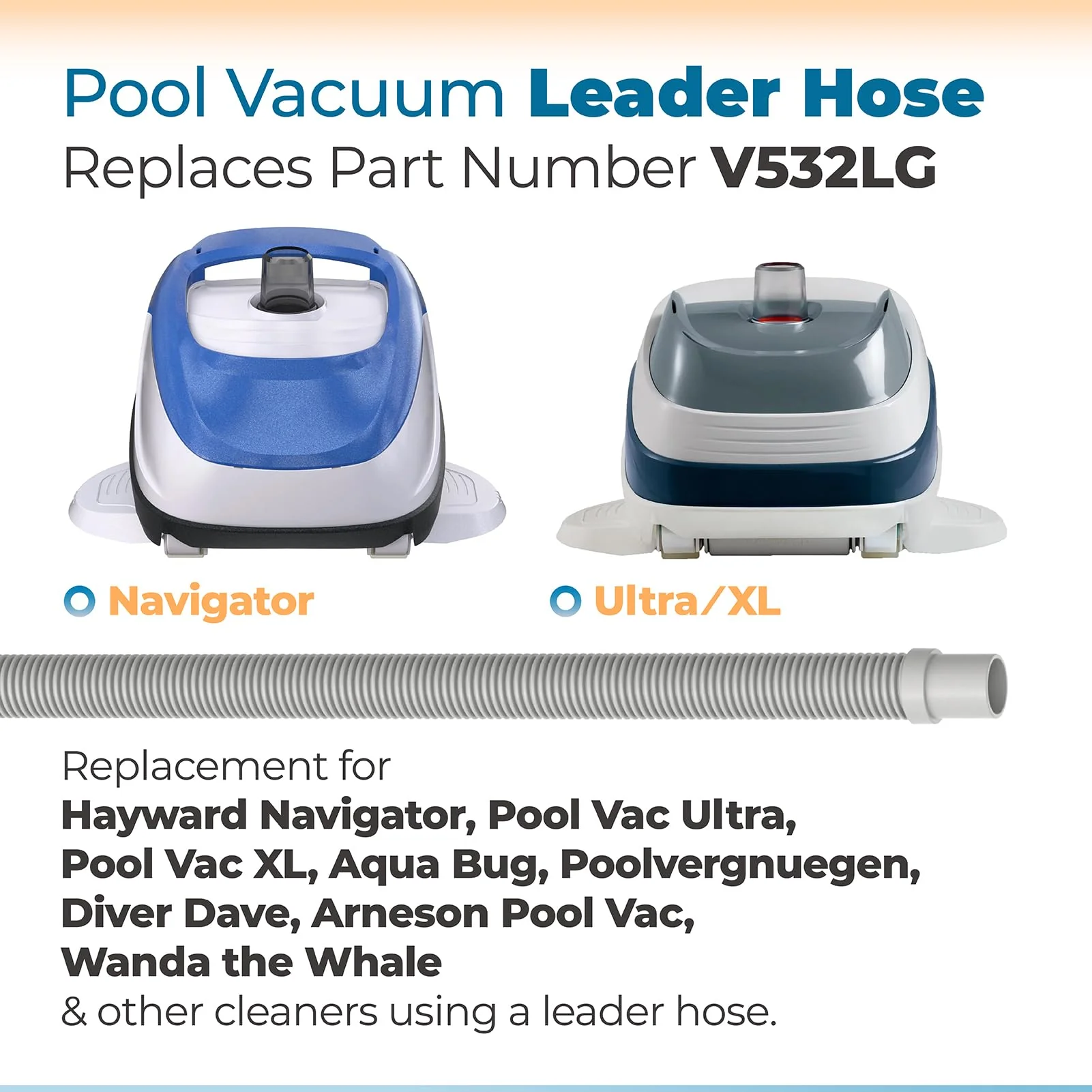 ANTOBLE V532LG Pool Vacuum Leader Hose Pool Cleaner Hose Replacement for Hayward Navigator, Pool Vac Ultra, Aqua Bug, Poolverneugen & More - Image 5