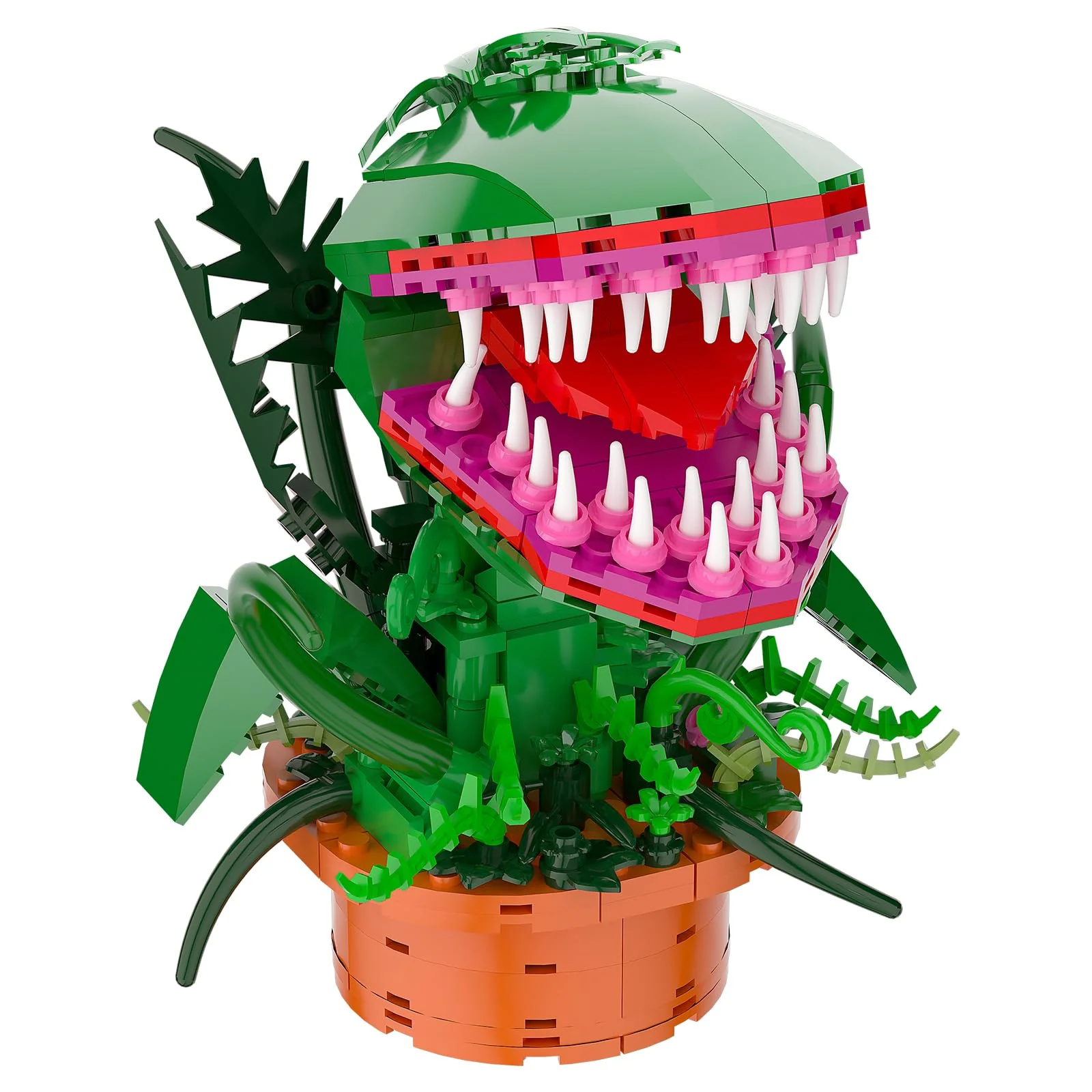 aphpaio Audrey 2 Piranha Plant Building Toys Sets, Little Shop of Horrors Flowers Cannibal with Openable Mouth Building Blocks, Gift for TV Fans Halloween Christmas Kids Ages 8+ - Image 2