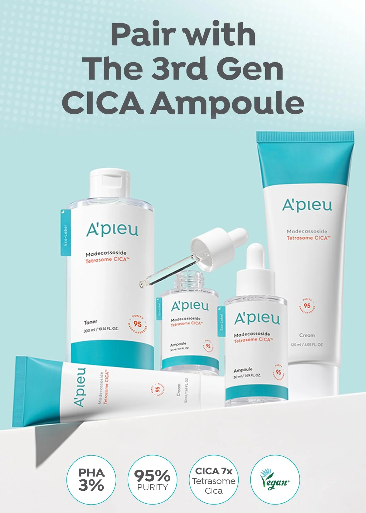 A'PIEU Madecassoside Tetrasome Cica Cream 4.06 fl oz | Calming, Hydrating Moisturizer for Redness, Sensitive Skin & Skin Barrier Support | Centella Asiatica + Madecassoside | Korean Skincare. - Image 2