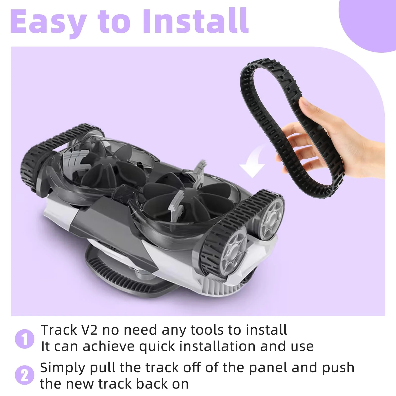 Apopip 2 Pcs Track V2 Compatible with Polaris MAXX Suction Side Pool Cleaner R0916500 - Image 4