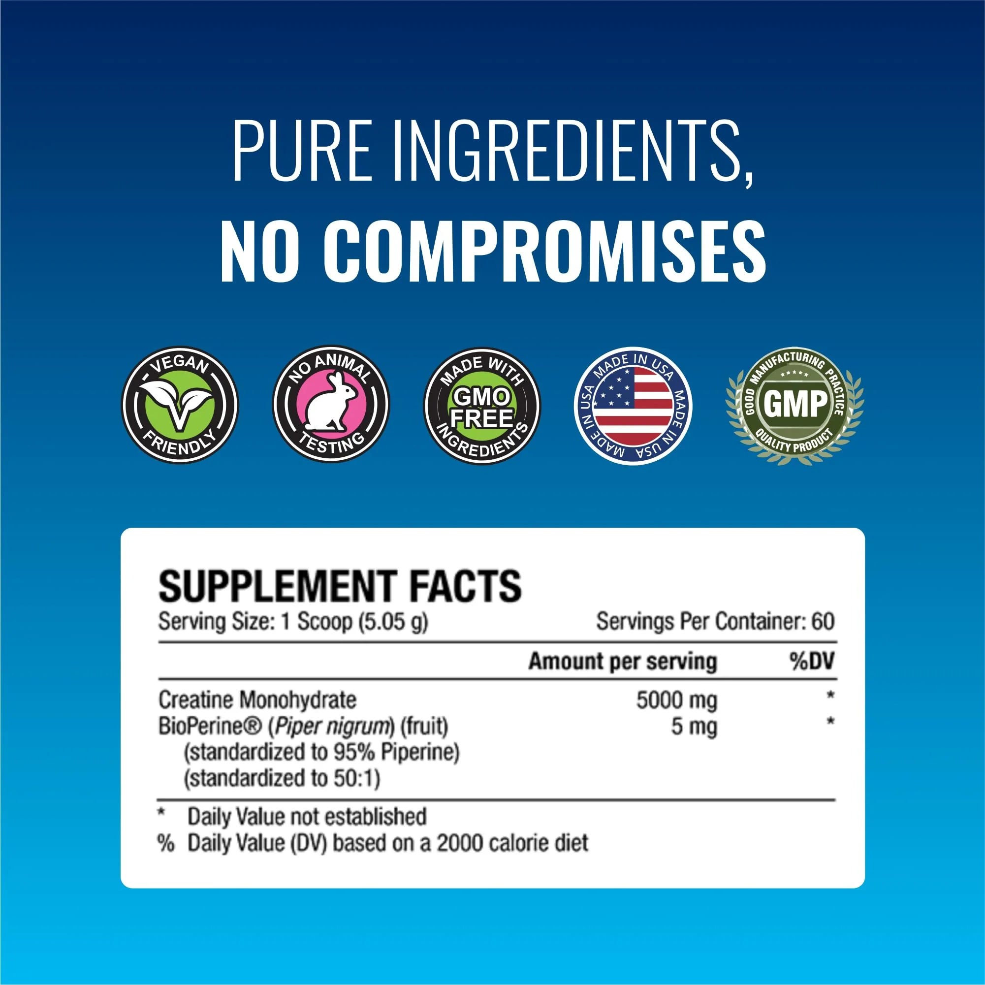 Approved Science Creatine Monohydrate Powder – with BioPerine – Supports Strength, Lean Muscle & Recovery – 5 g Per Serving – Unflavored Creatine Powder – Non-GMO, Vegan – 120 Servings (Pack of 2) - Image 5
