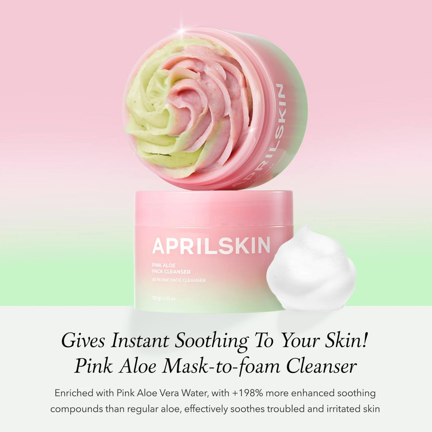 APRILSKIN Pink Aloe Facial Polish Cleanser | Gentle Exfoliation with Mungbean & Soybean Scrub | Removes Waterproof Makeup & Sunscreen | Non-Comedogenic Cleanser for All Skin Types | Korean Skincare - Image 9