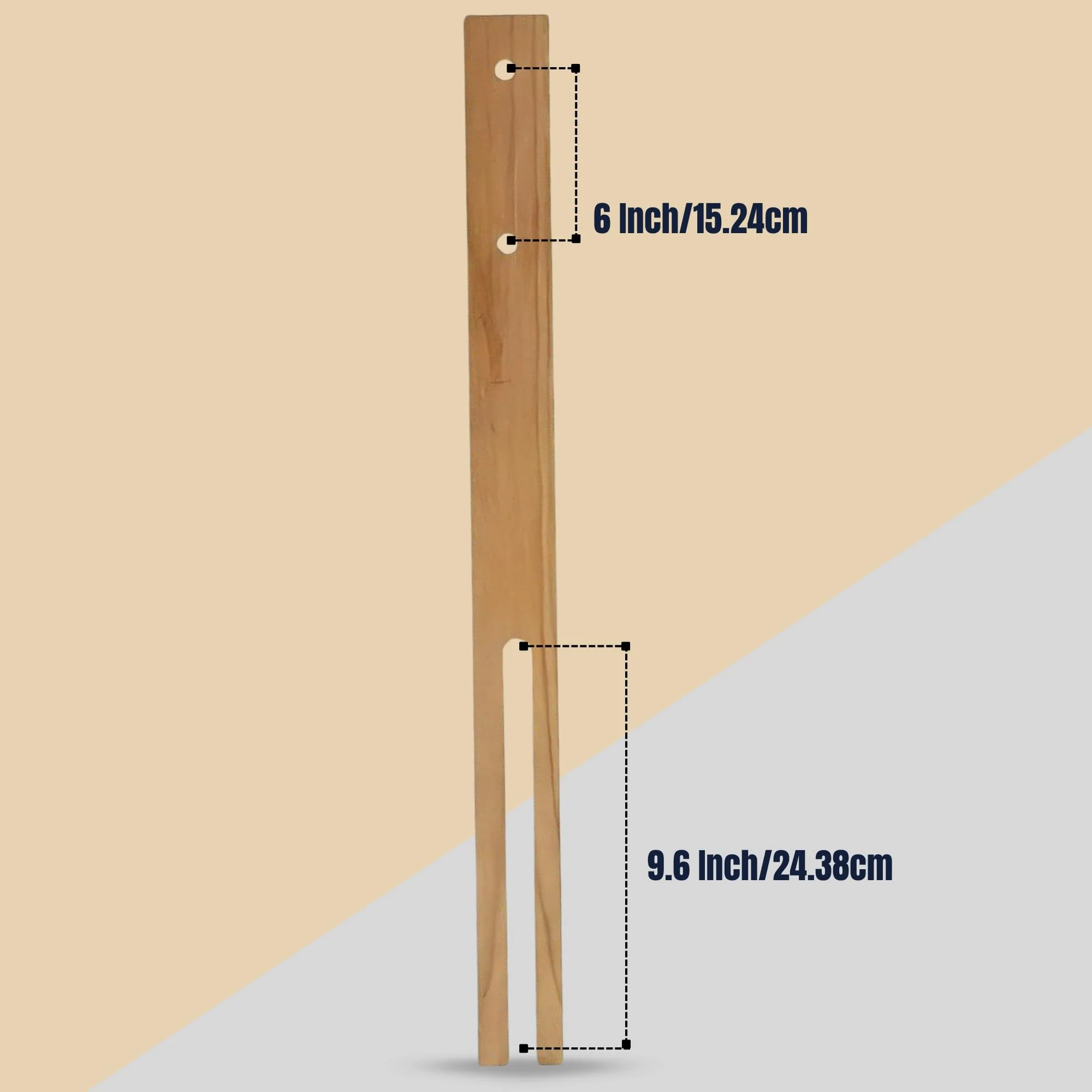 AQS INTERNATIONAL Pair of Headboard Struts - Multifit Hardwood Strong Legs - Wooden Headboards Support Multi Fit Slotted & Pre Drilled Screws - Bedroom Bed Frame Anit Shake Tool 61cm