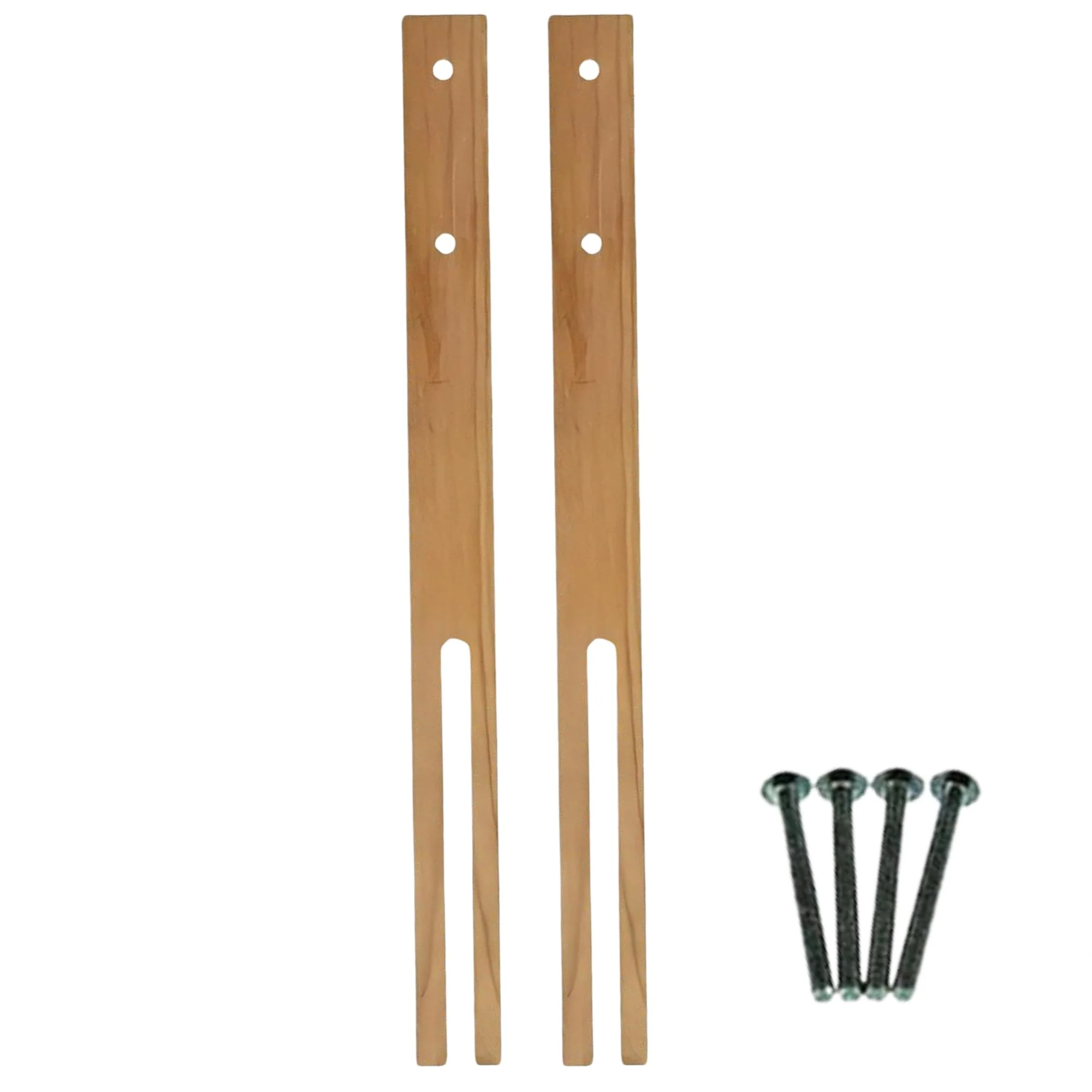 AQS INTERNATIONAL Pair of Headboard Struts - Multifit Hardwood Strong Legs - Wooden Headboards Support Multi Fit Slotted & Pre Drilled Screws - Bedroom Bed Frame Anit Shake Tool 61cm - Image 2