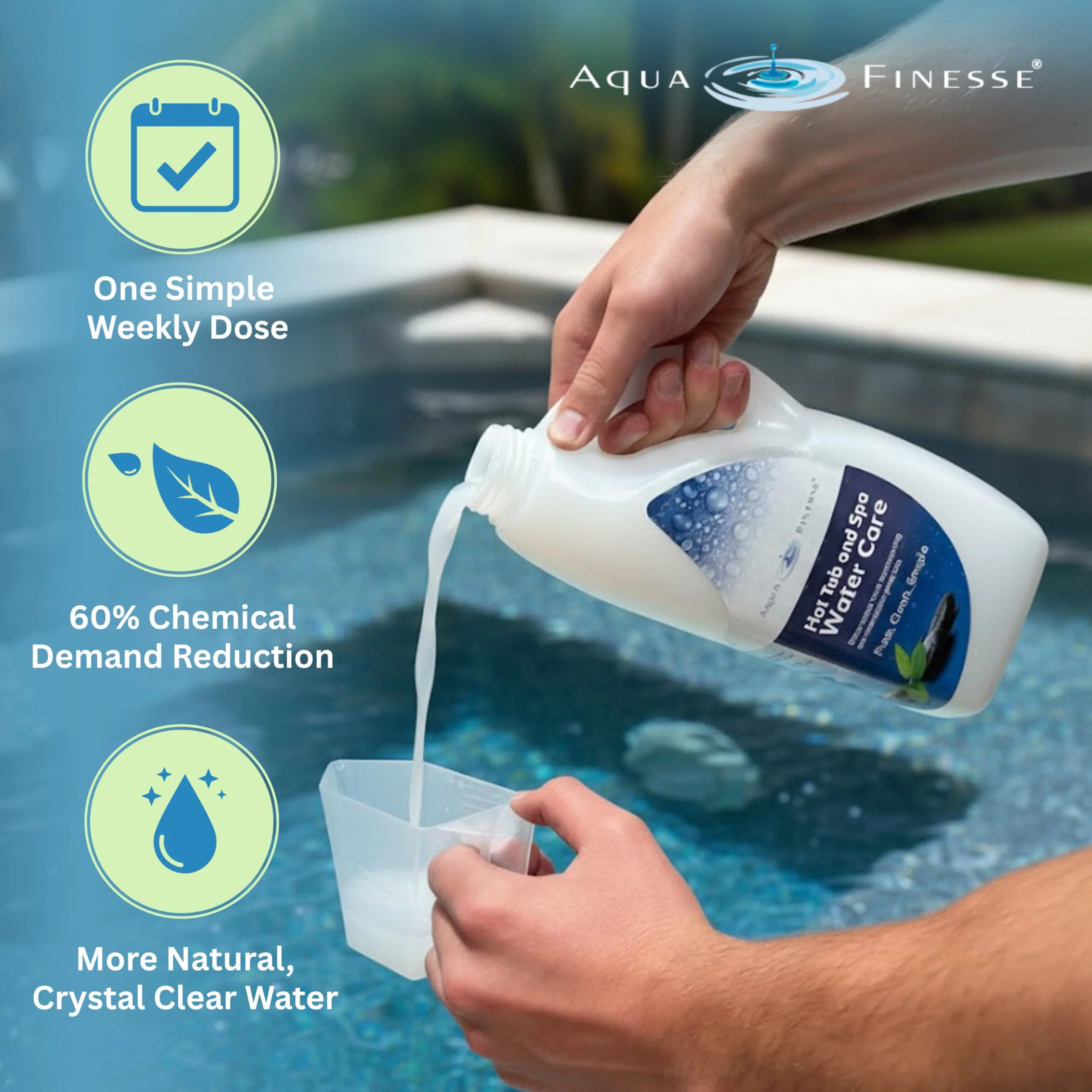 Aqua Finesse® Solution Service Pack Refill Bottle, 2 L - Image 5