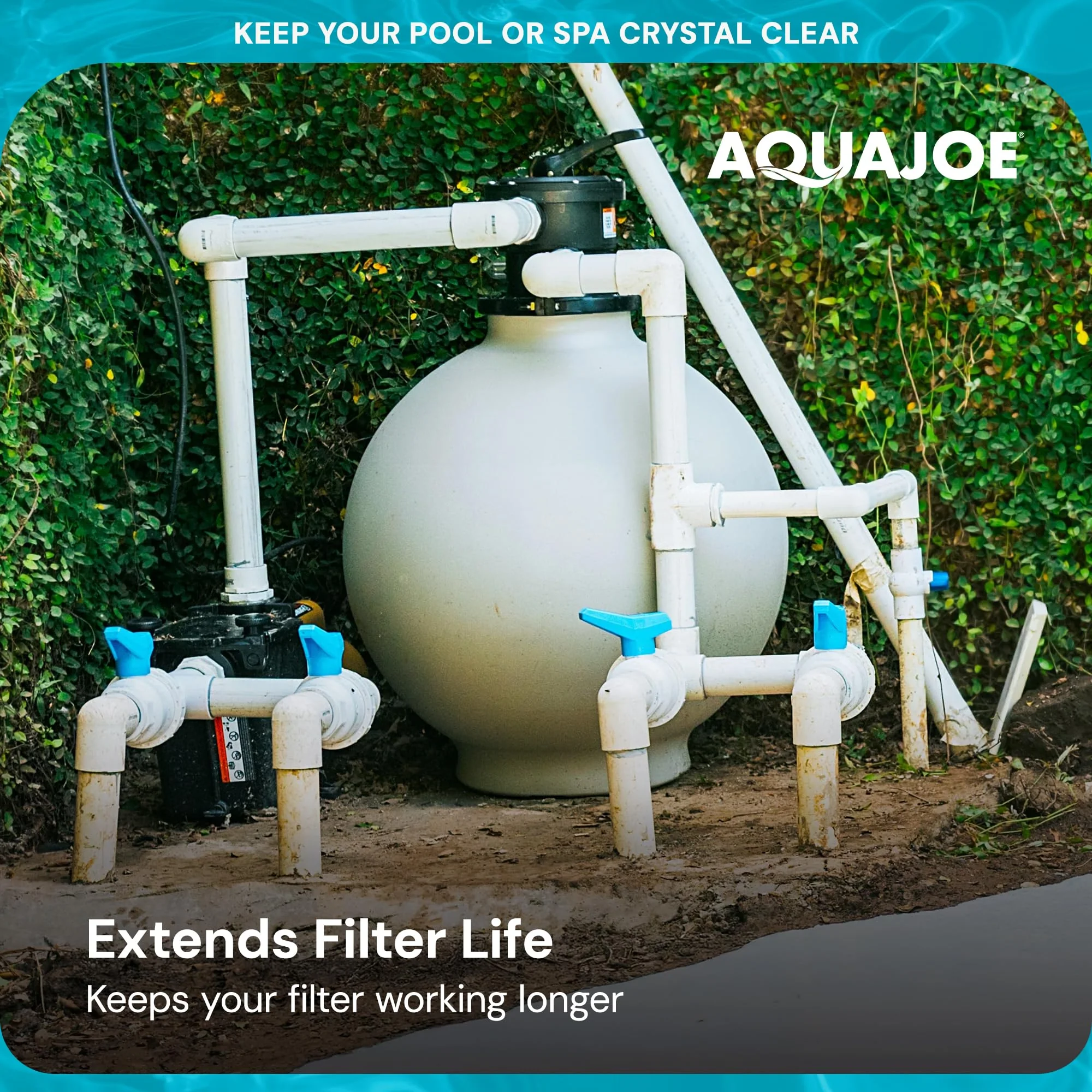 Aqua Joe Premium Pool and Spa Filter Sand, Natural Silica, 50 Lb Bag - Above Ground and Inground Swimming Pool System Accessory for Care, Cleaning, and Maintenance, FLTSAND50 - Image 3