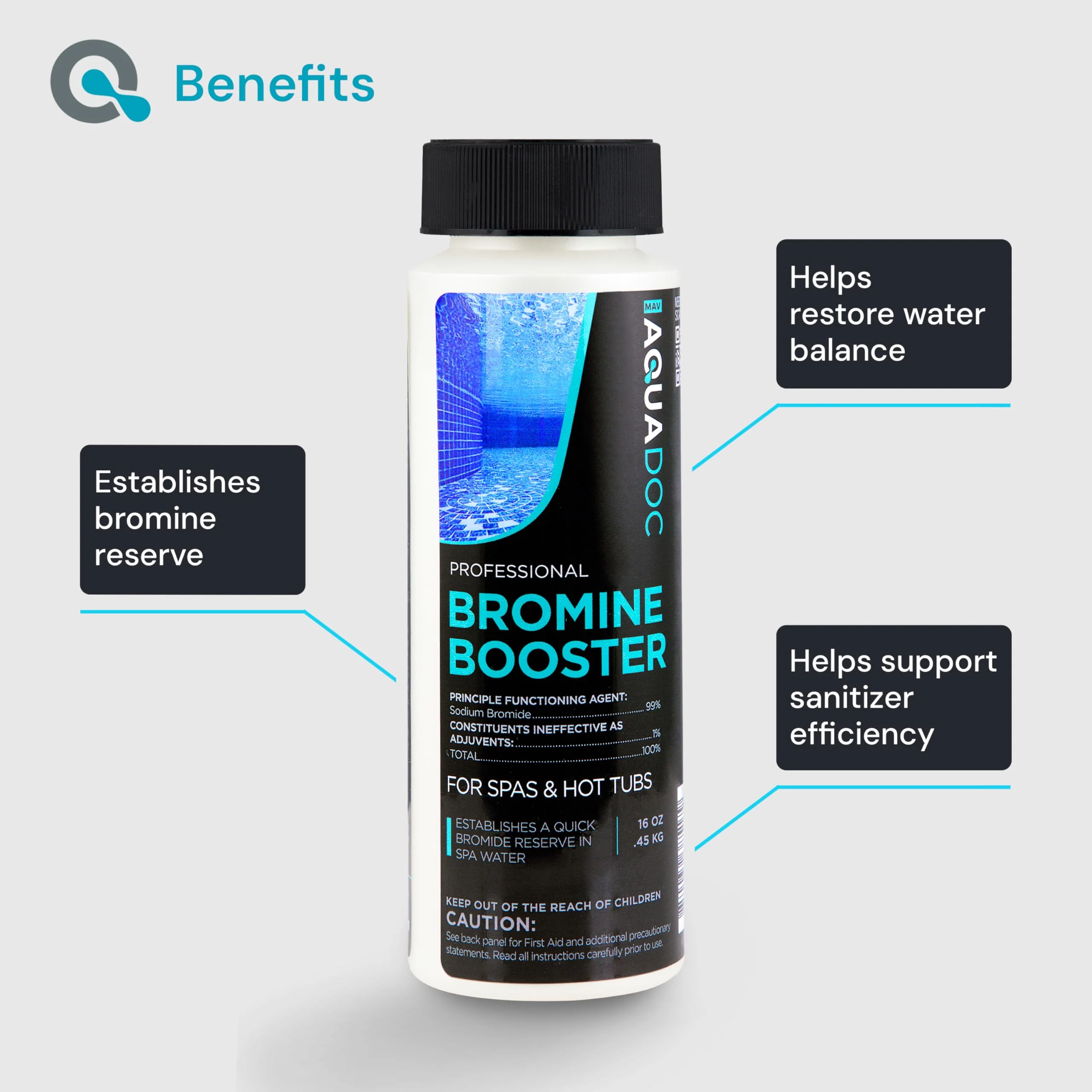 AquaDoc Bromine Tablets and Booster Bundle for Spa Hot Tubs - Includes 1.5lb Spa Tablets and 1lb Bromine Booster - Made in USA - Image 6