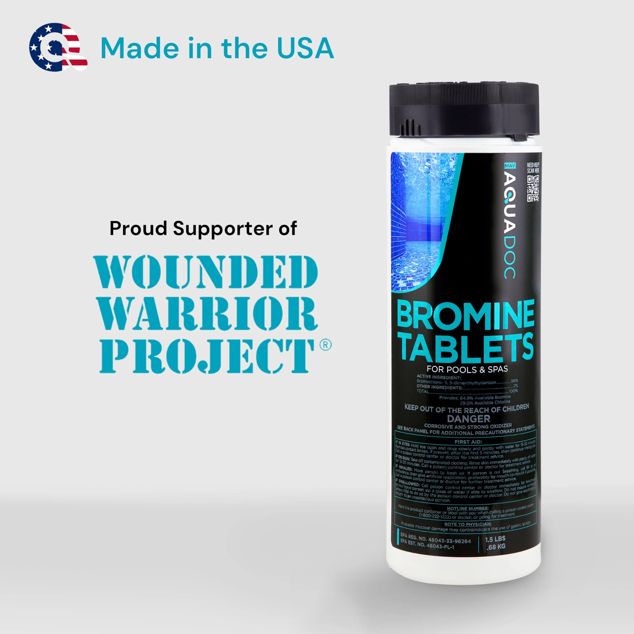 AquaDoc Bromine Tablets for Hot Tub & Spa - 1.5lbs Sanitizing Bromine Recommended for Hot Tubs - Image 3