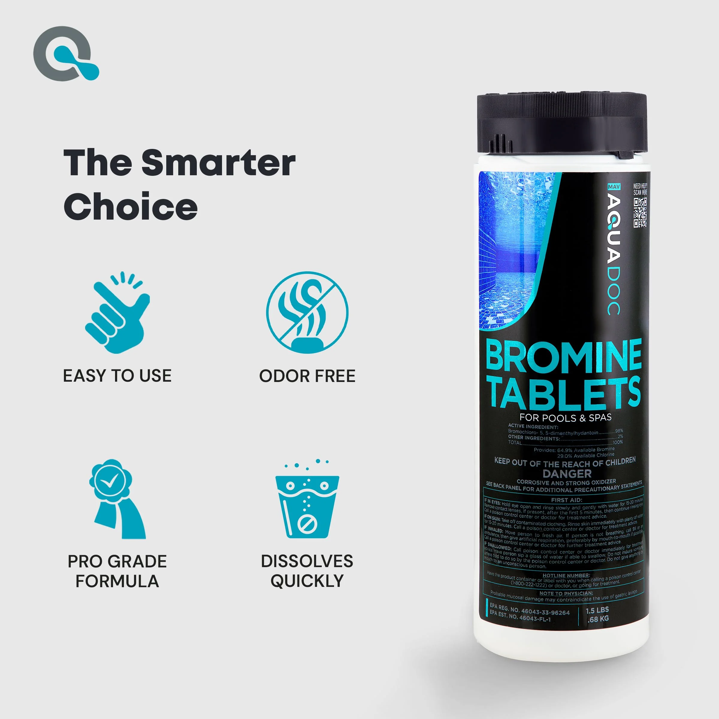 AquaDoc Bromine Tablets for Hot Tub & Spa - 1.5lbs Sanitizing Bromine Recommended for Hot Tubs - Image 5