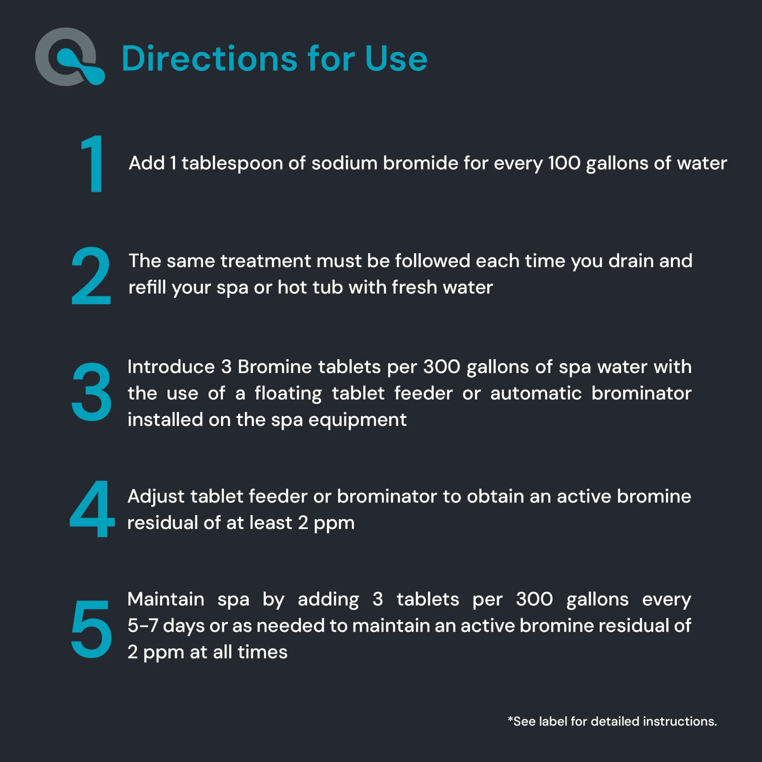 AquaDoc Bromine Tablets for Spa Hot Tub - 3.5lbs Sanitizing Bromine for Hot Tubs - 1 Inch Spa Tablets - Image 3