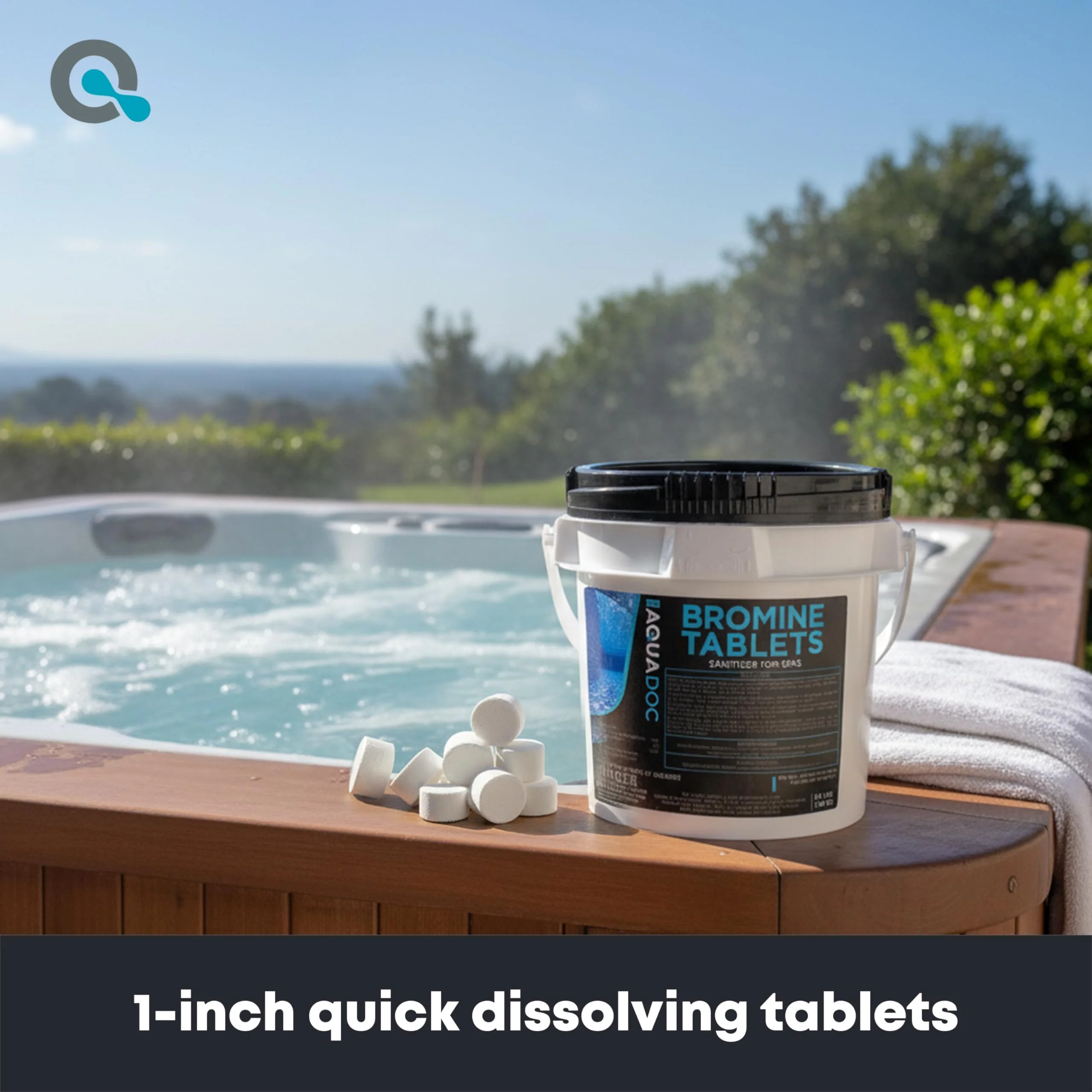AquaDoc Bromine Tablets for Spa Hot Tub - 3.5lbs Sanitizing Bromine for Hot Tubs - 1 Inch Spa Tablets - Image 7