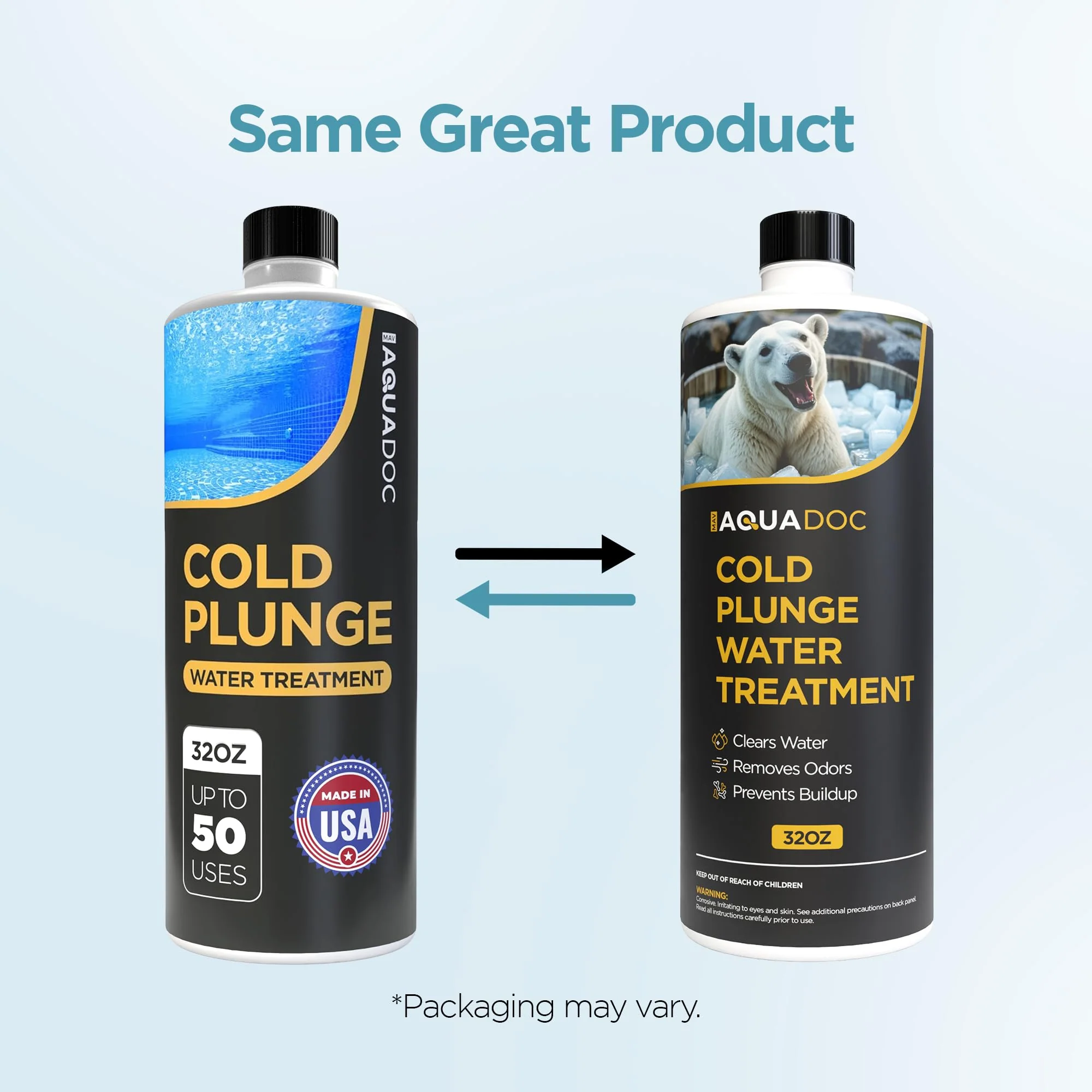 AquaDoc Cold Plunge Water Treatment - Ice Bath Cleaner and Water Stabilizer - Cold Plunge Weekly Treatment for Fresh Water - Made in USA - 32oz - Image 2