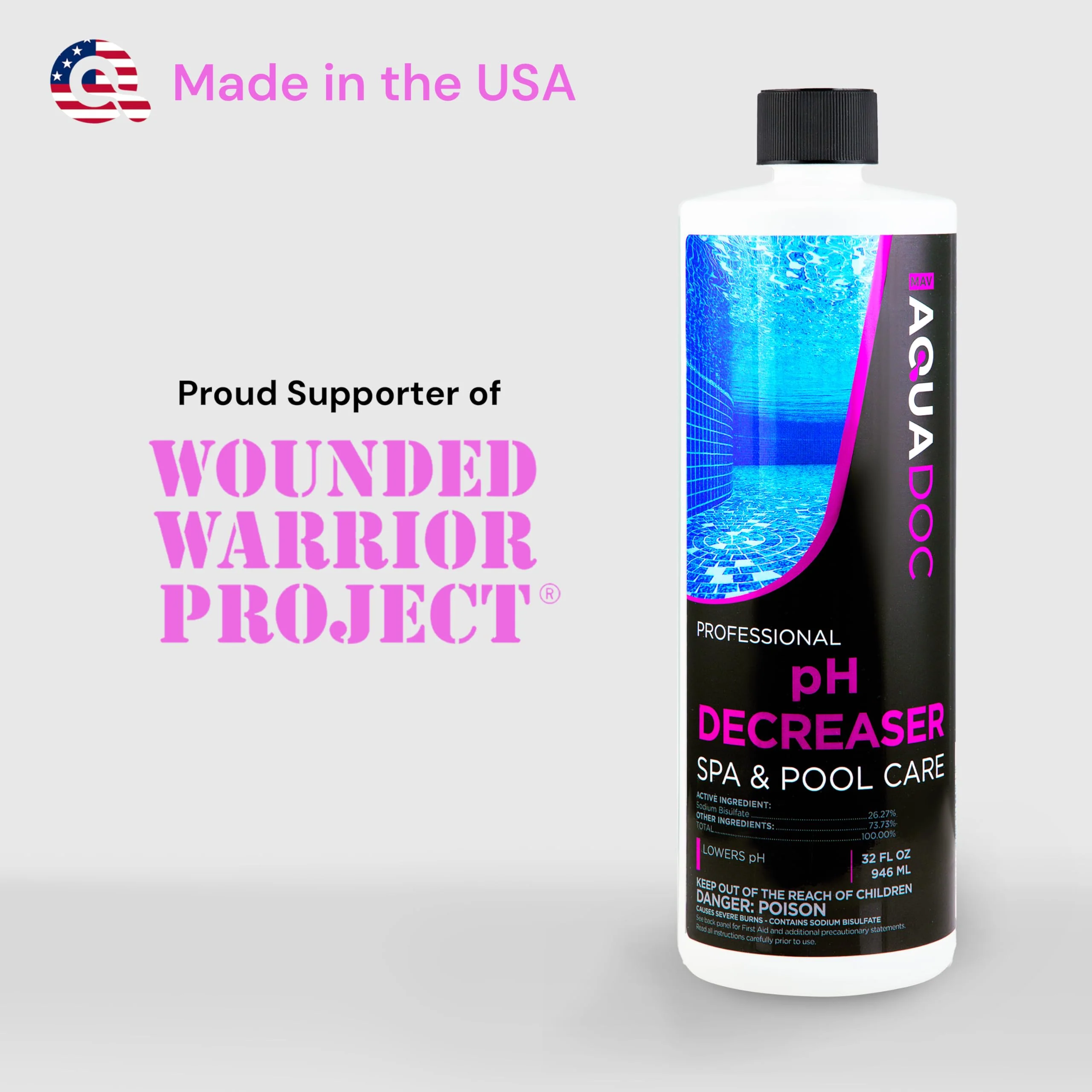 AquaDoc Hot Tub pH Decreaser - 32oz - Spa pH Down for Water Balance - Hot Tub Chemicals Made in USA - Image 4