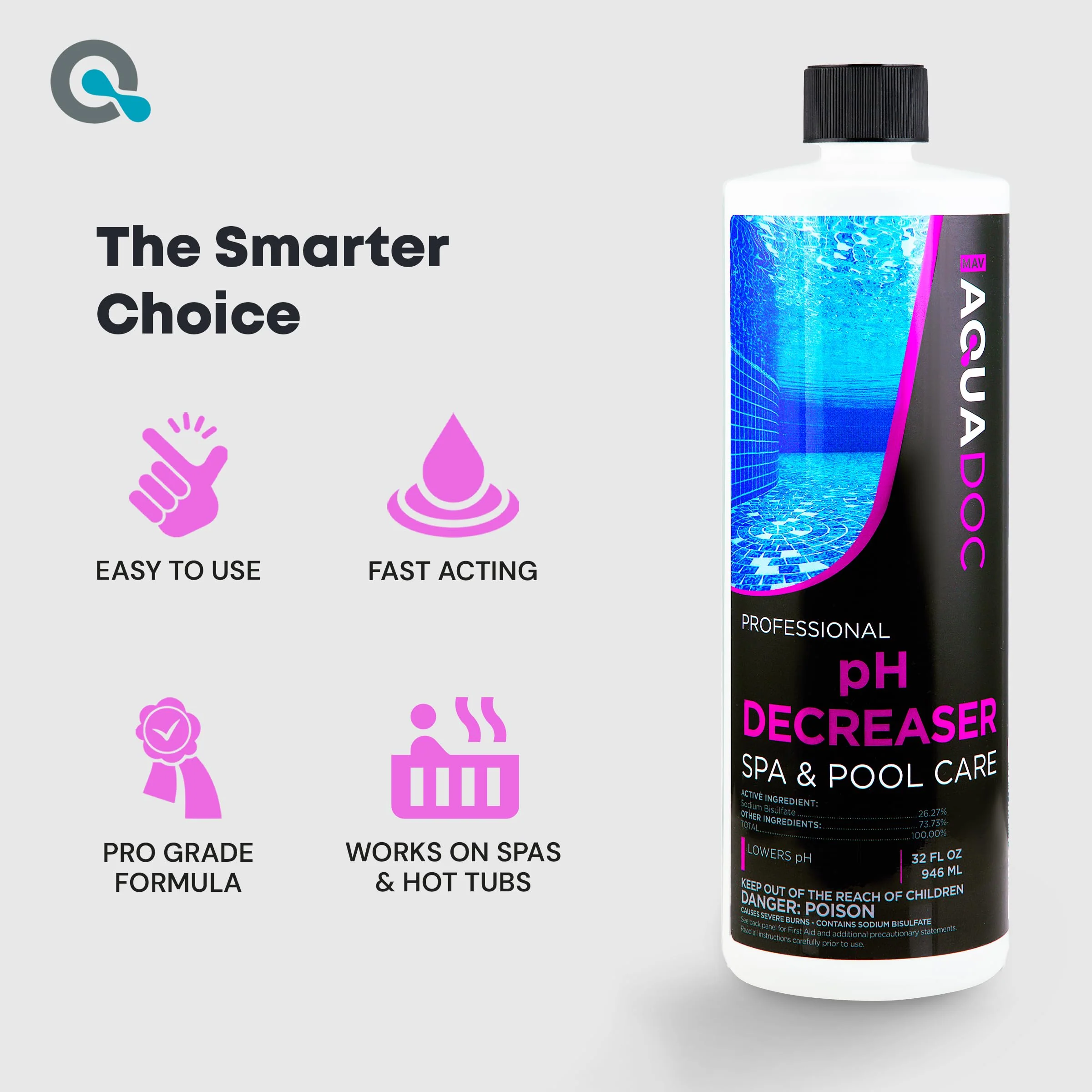 AquaDoc Hot Tub pH Decreaser - 32oz - Spa pH Down for Water Balance - Hot Tub Chemicals Made in USA - Image 6