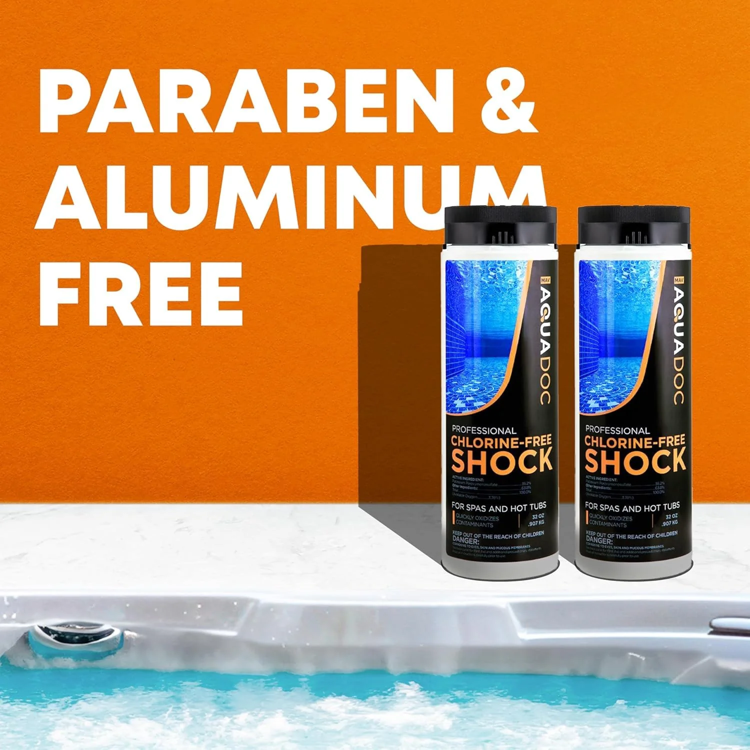 AquaDoc Non Chlorine Hot Tub Shock - 32oz (2 Pack) - Enhanced Spa Shock to Assist Bromine and Chlorine - Spa Oxidizer Made in USA - Image 5