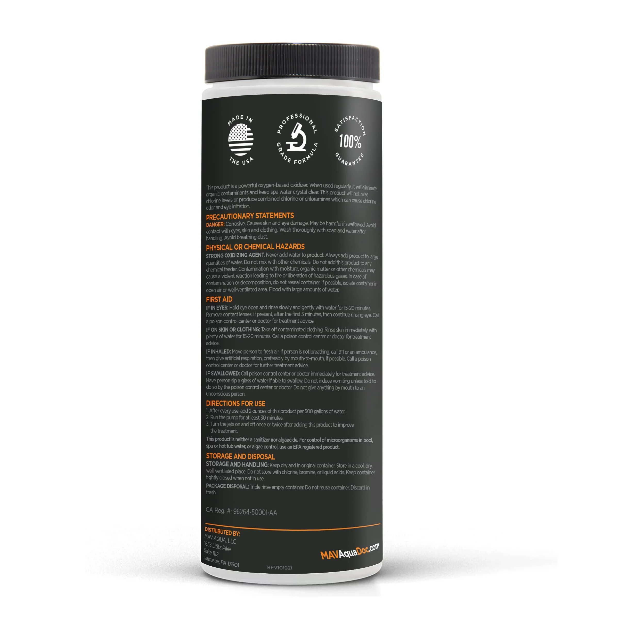 AquaDoc Non Chlorine Hot Tub Shock - 32oz - Enhanced Spa Shock to Assist Bromine and Chlorine - Spa Oxidizer Made in USA - Image 2