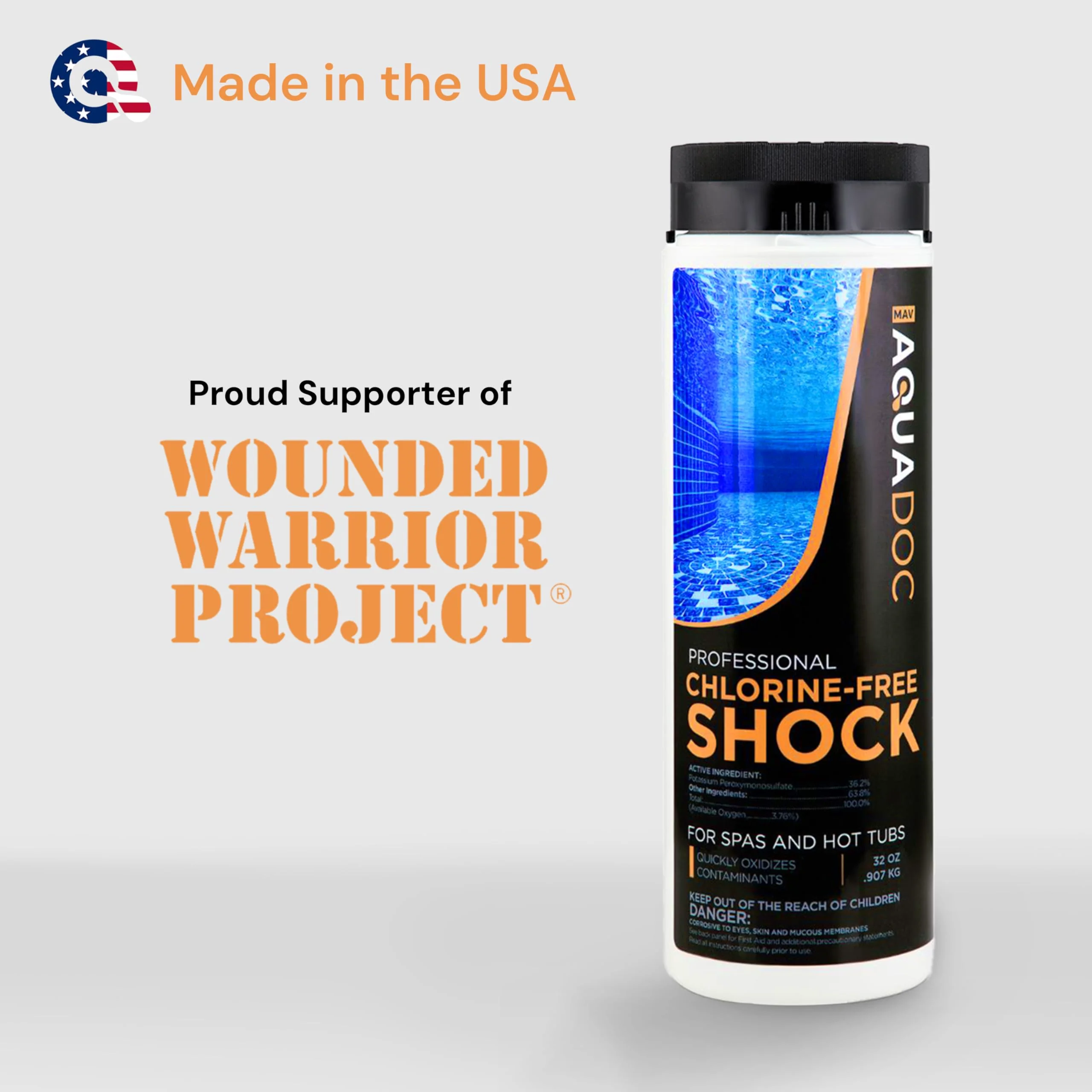 AquaDoc Non Chlorine Hot Tub Shock - 32oz - Enhanced Spa Shock to Assist Bromine and Chlorine - Spa Oxidizer Made in USA - Image 5