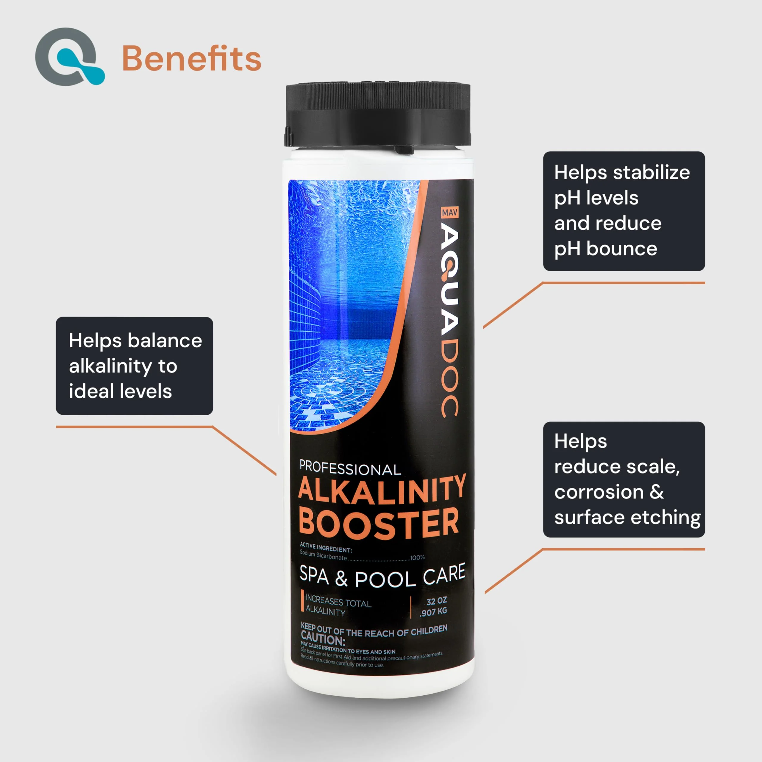 AquaDoc Spa Alkalinity Increaser and pH Increaser for Hot Tub Bundle - Includes 32oz pH Up and 32oz Alkalinity Up for Hot Tub - Spa Chemicals to Help Balance Water - Made in USA - Image 7
