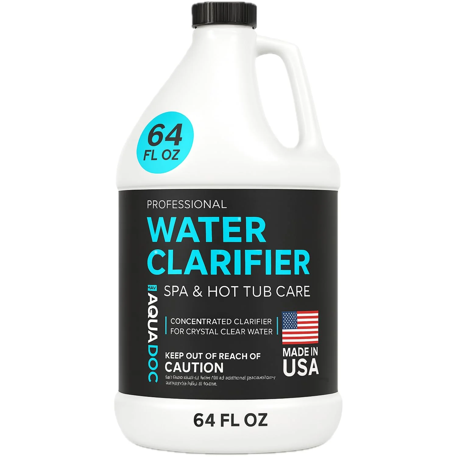 AquaDoc Spa Clarifier & Hot Tub Clarifier for Fast Acting Cloudy Water Treatment - 64oz - to Keep Your Spa Clear & Balanced - Made in USA