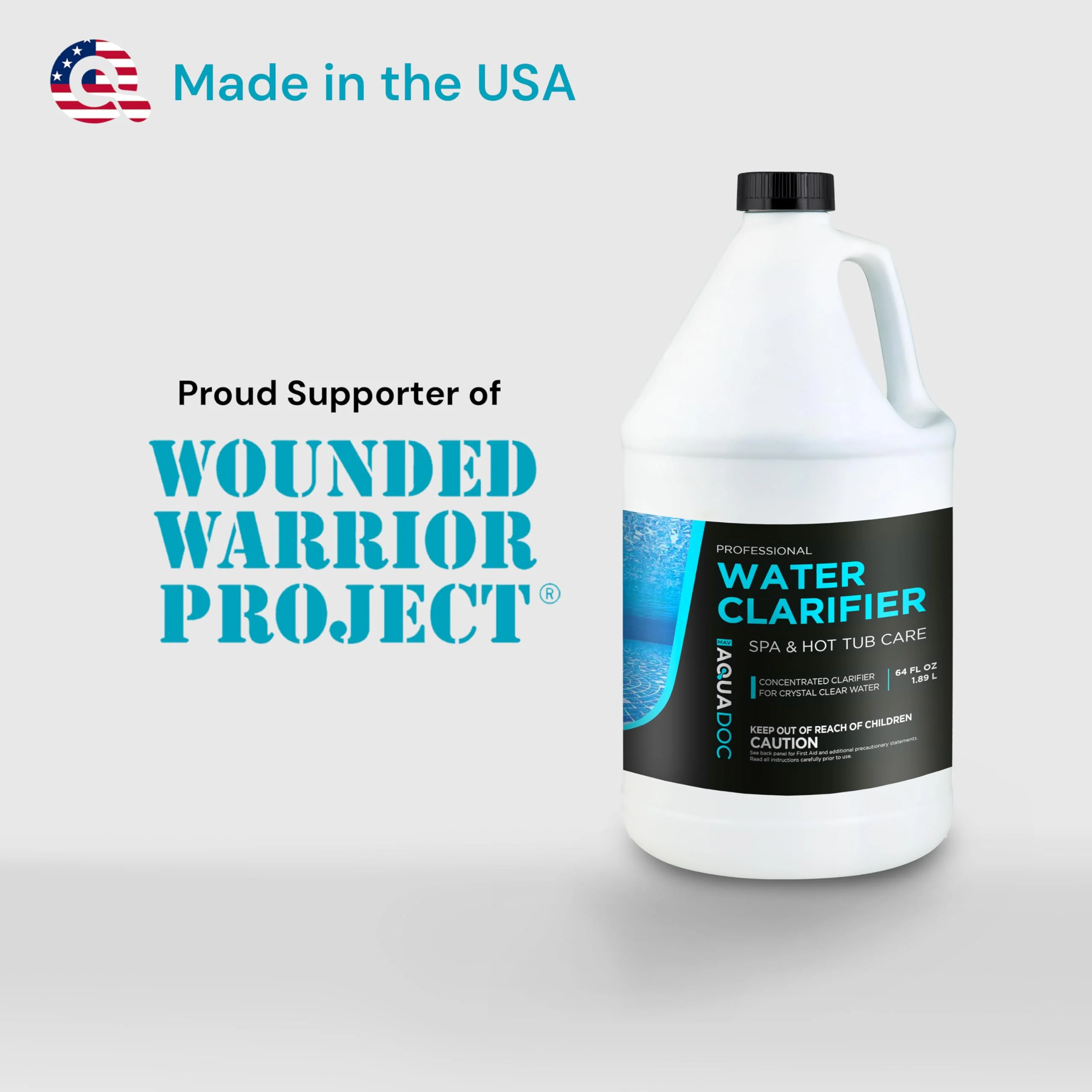AquaDoc Spa Clarifier & Hot Tub Clarifier for Fast Acting Cloudy Water Treatment - 64oz - to Keep Your Spa Clear & Balanced - Made in USA - Image 2