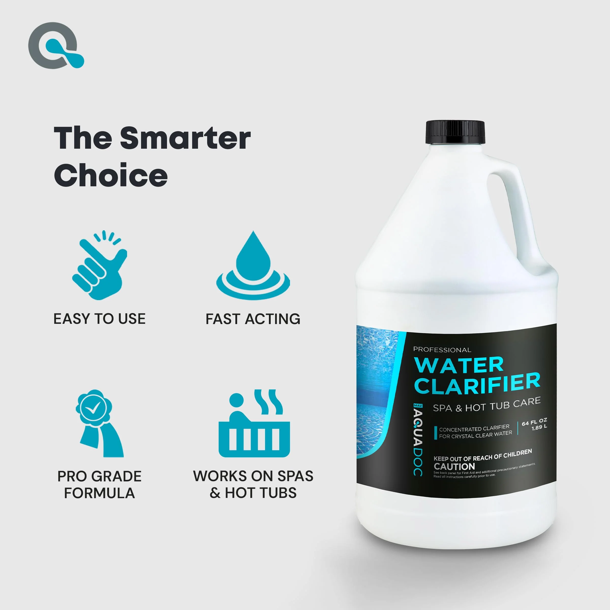 AquaDoc Spa Clarifier & Hot Tub Clarifier for Fast Acting Cloudy Water Treatment - 64oz - to Keep Your Spa Clear & Balanced - Made in USA - Image 4