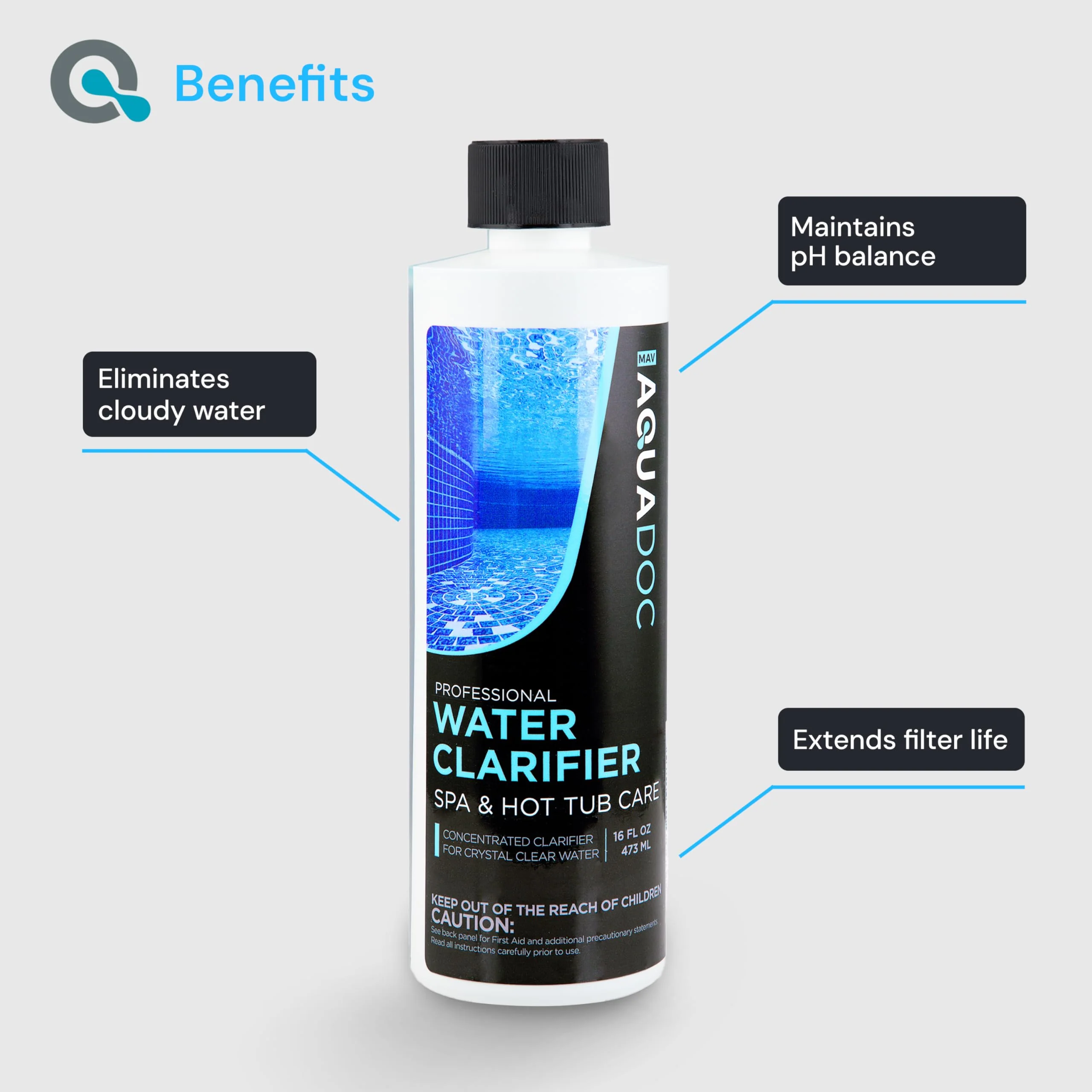 AquaDoc Spa Clarifier & Spa Defoamer Hot Tub Chemical Kit - Includes 16oz Water Clarifier & 16oz Anti-Foam for Hot Tubs - Image 8