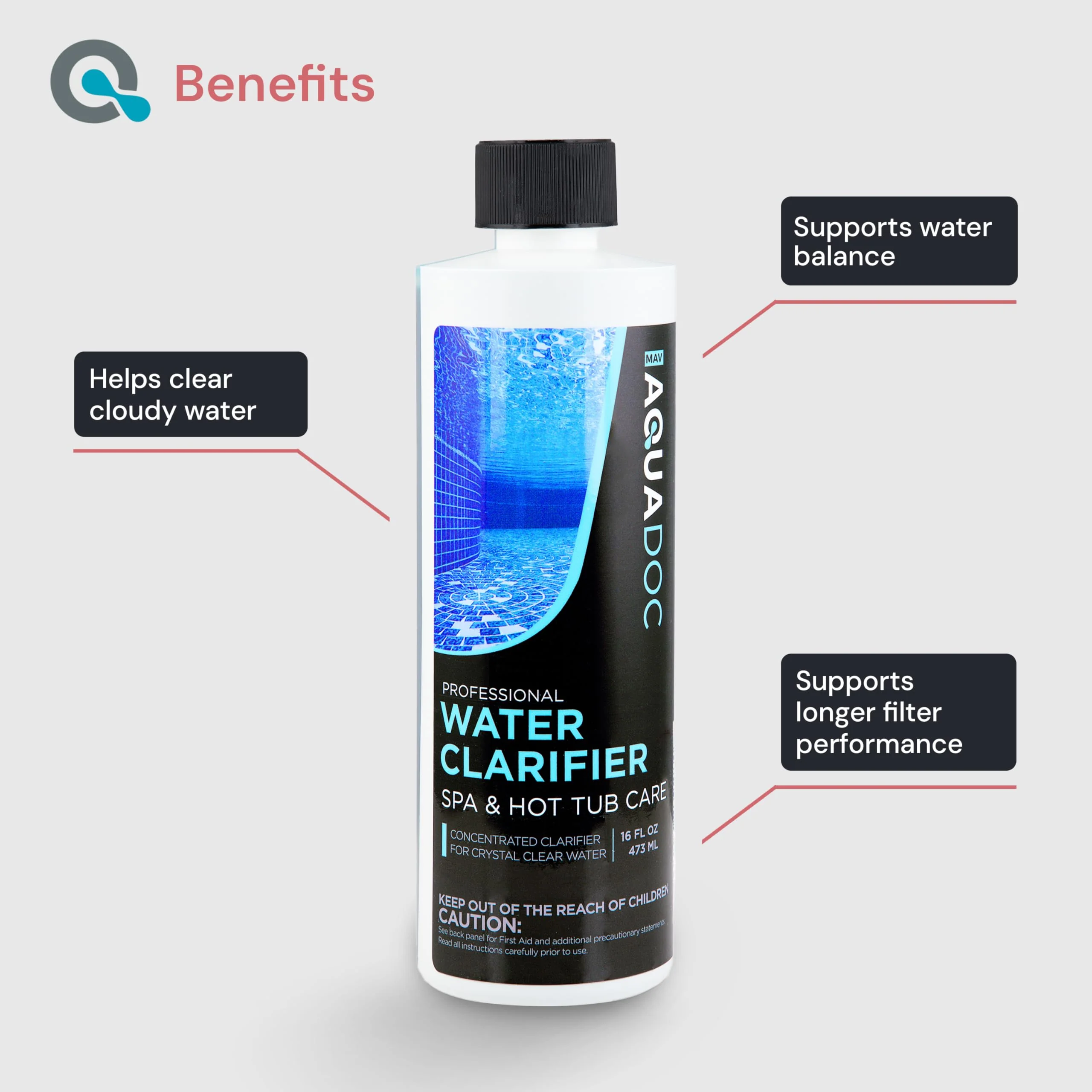 AquaDoc Spa Enzyme and Spa Clarifier Bundle - Includes 16oz Enzyme Cleaner and 16oz Hot Tub Water Clarifier - Hot Tub Chemicals Made in USA - Image 6