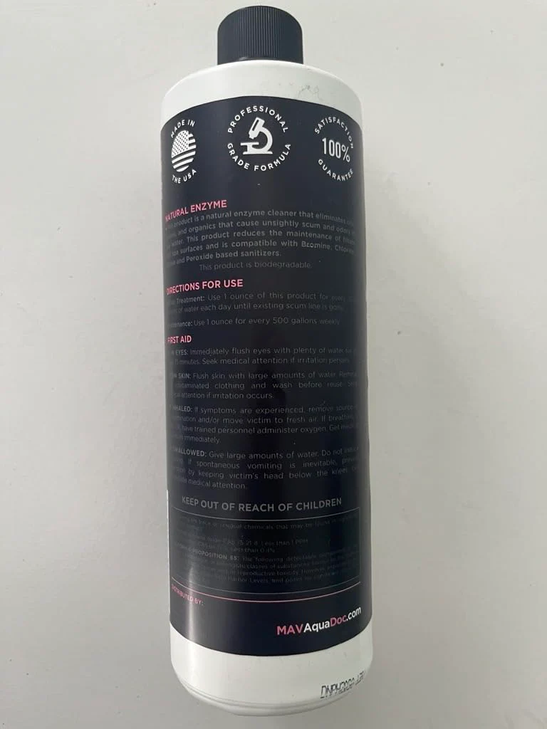 AquaDoc Spa Enzyme Water Treatment - 16oz - Natural Hot Tub Enzyme Cleaner & Clarifier for Balanced Water - Made in USA - Image 2